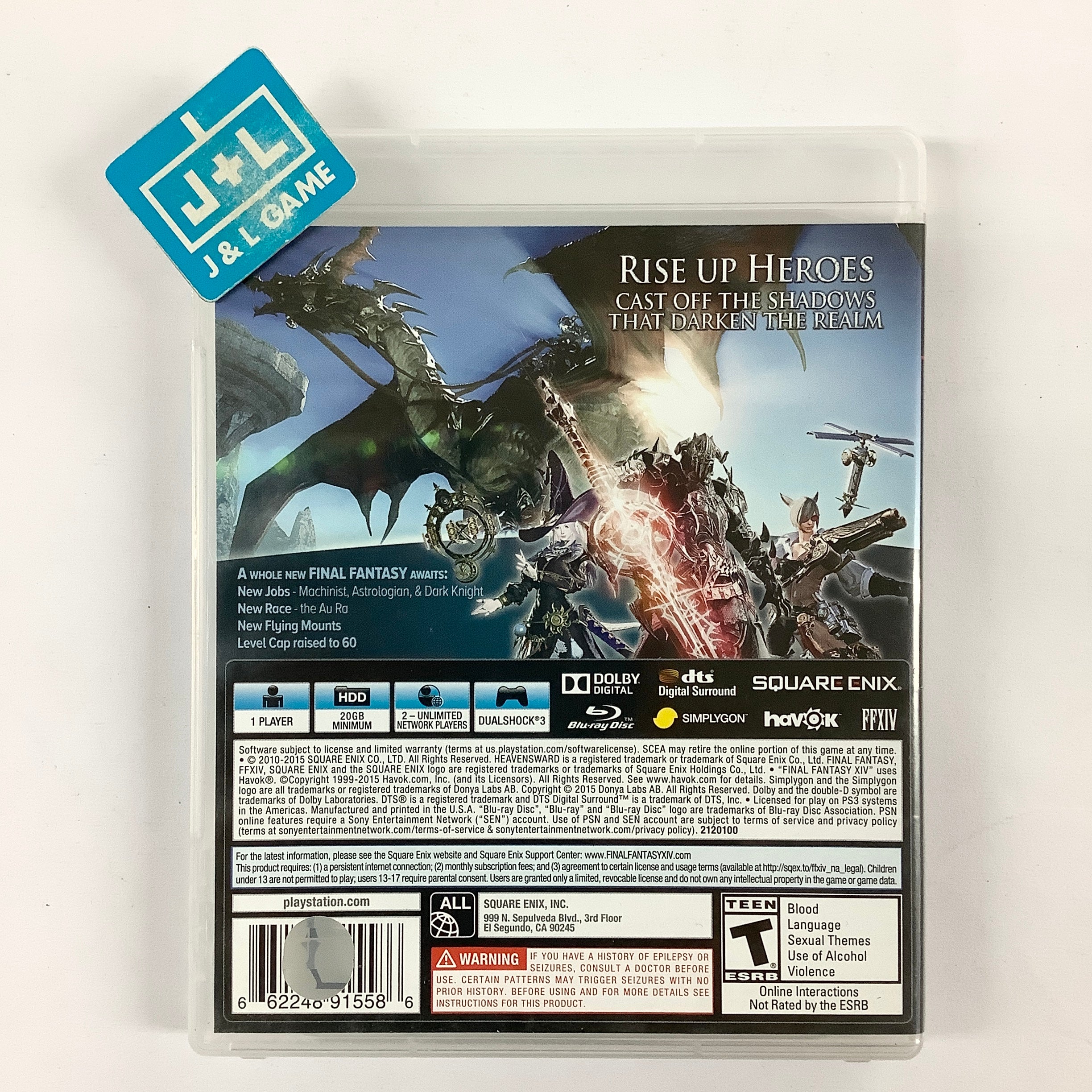 Final Fantasy XIV Online: Heavensward - (PS3) PlayStation 3 Video Games Square Enix   