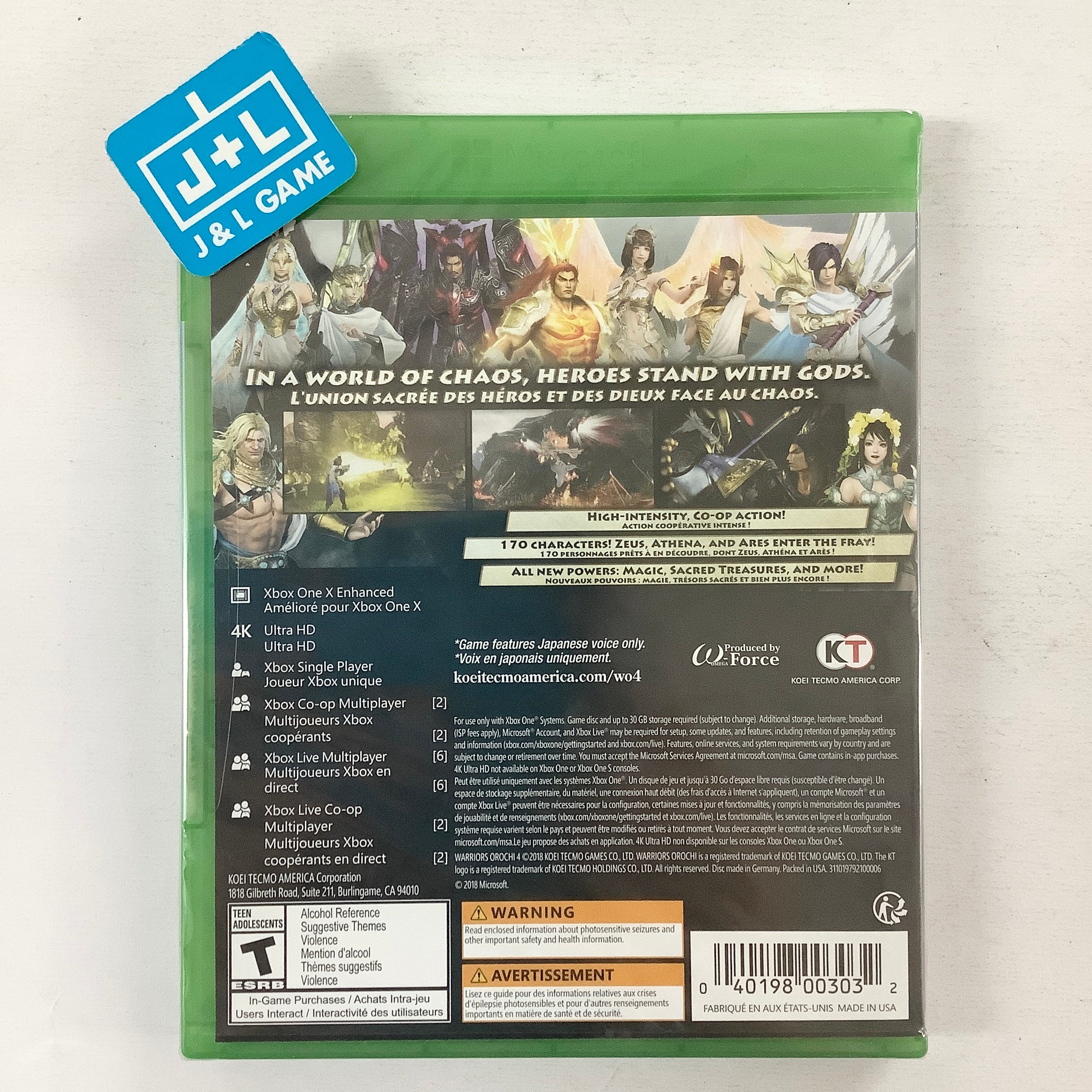 Warriors Orochi 4 - (XB1) Xbox One Video Games Koei   