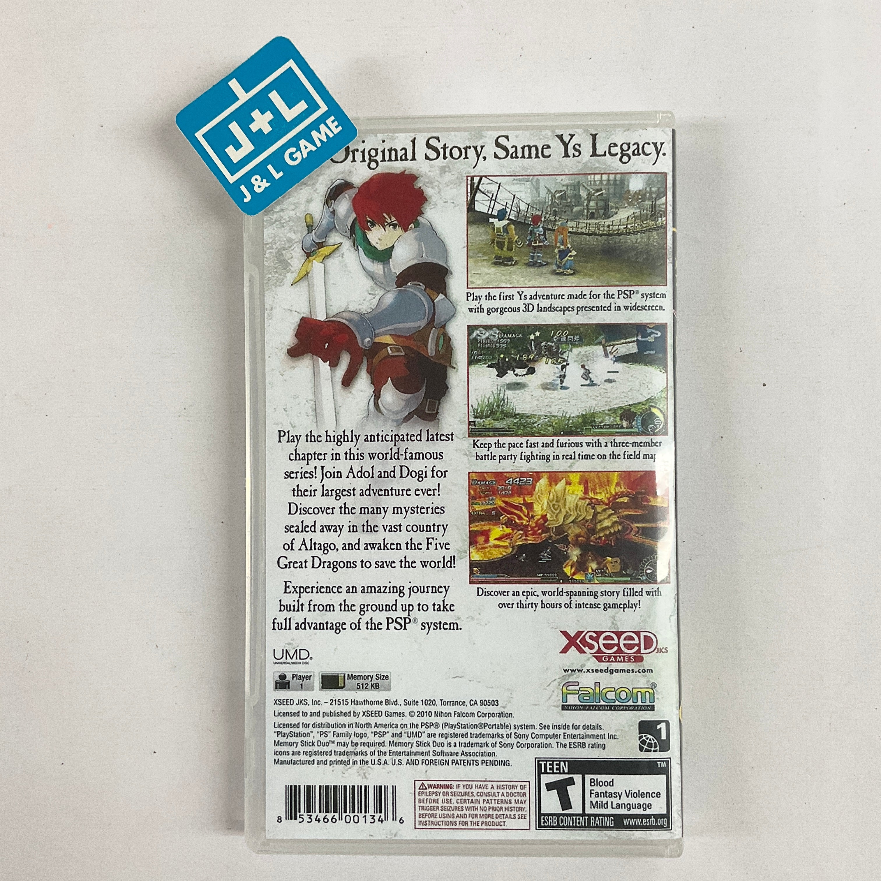Ys Seven - Sony PSP [Pre-Owned] Video Games XSEED Games   