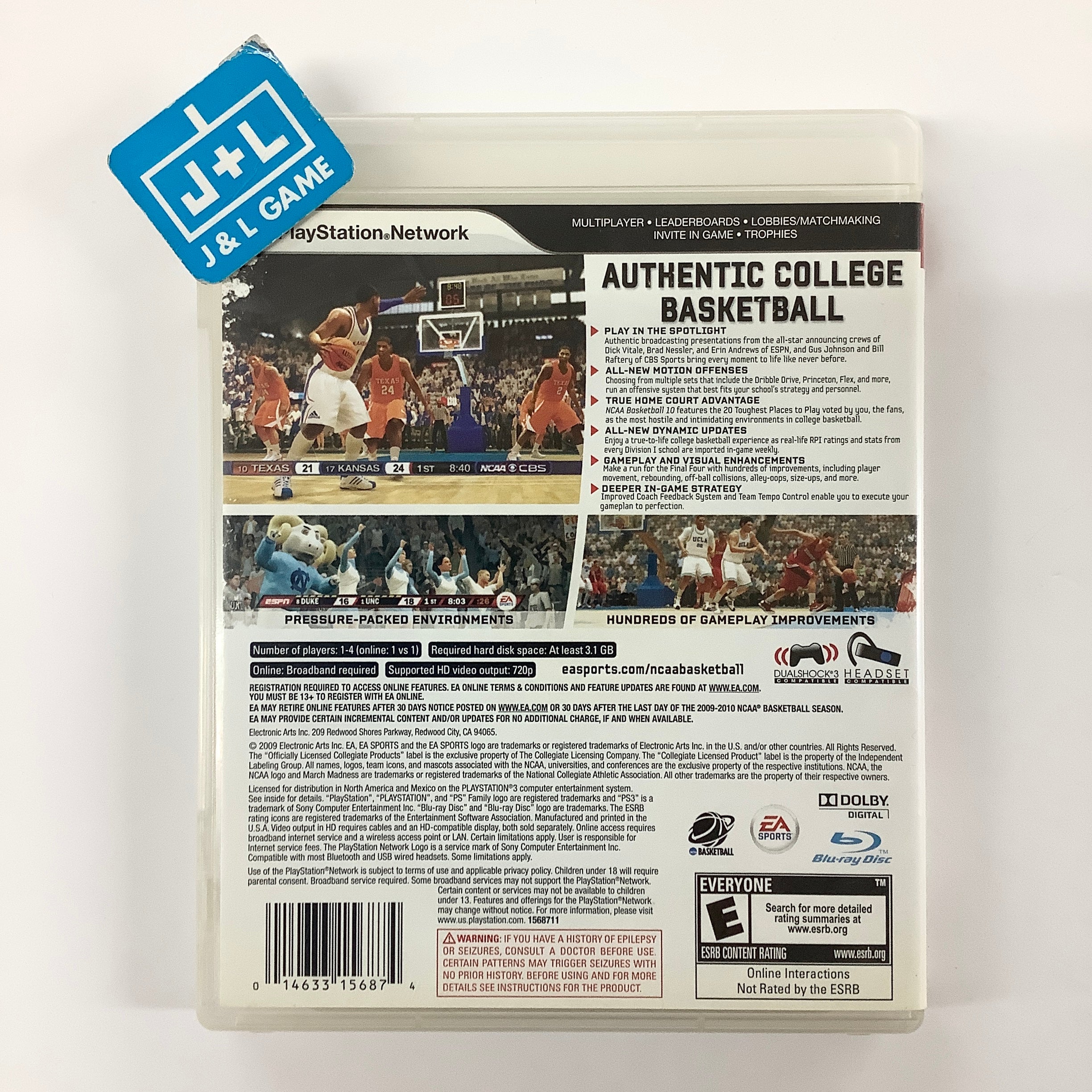 NCAA Basketball 10 - (PS3) PlayStation 3 [Pre-Owned] Video Games EA Sports