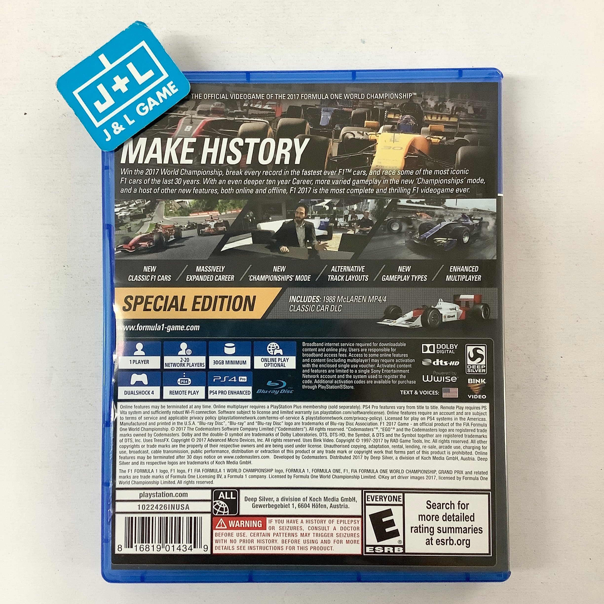 F1 2017 (Special Edition) - (PS4) PlayStation 4 [Pre-Owned] | J&L Game