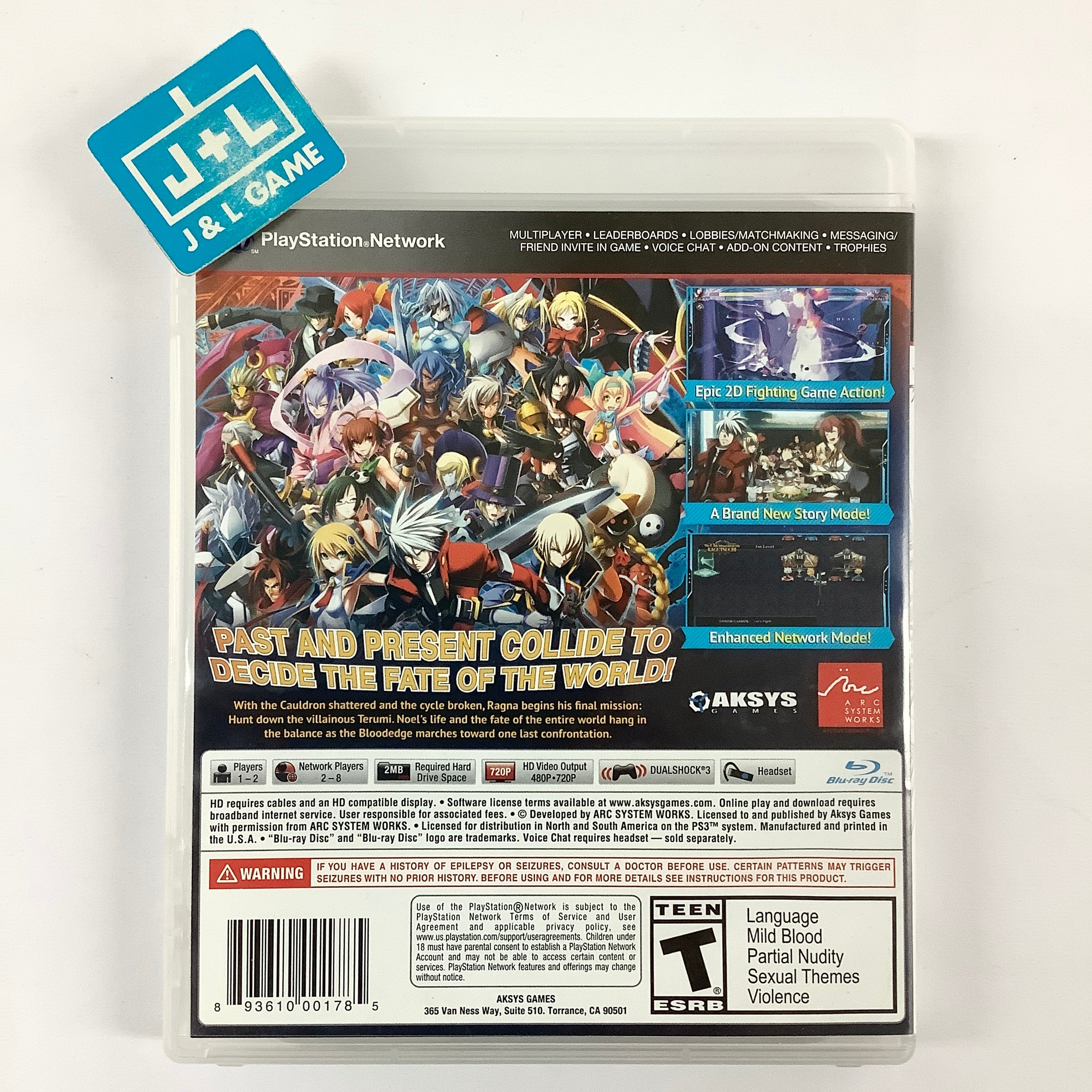 BlazBlue: Chrono Phantasma - (PS3) PlayStation 3 [Pre-Owned] Video Games Aksys Games   