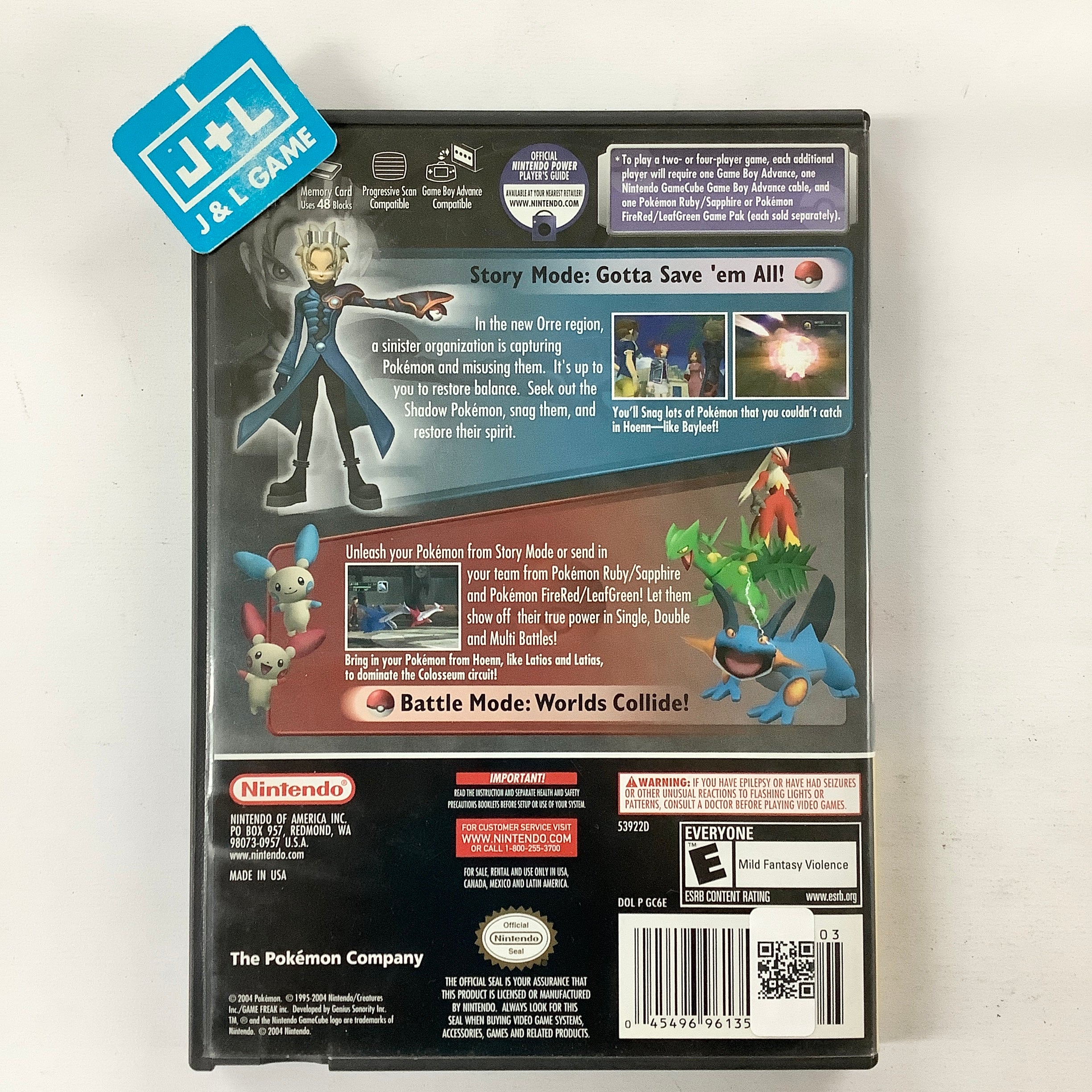 Pokemon Colosseum (Player's Choice) - (GC) GameCube [Pre-Owned] Video Games Nintendo   