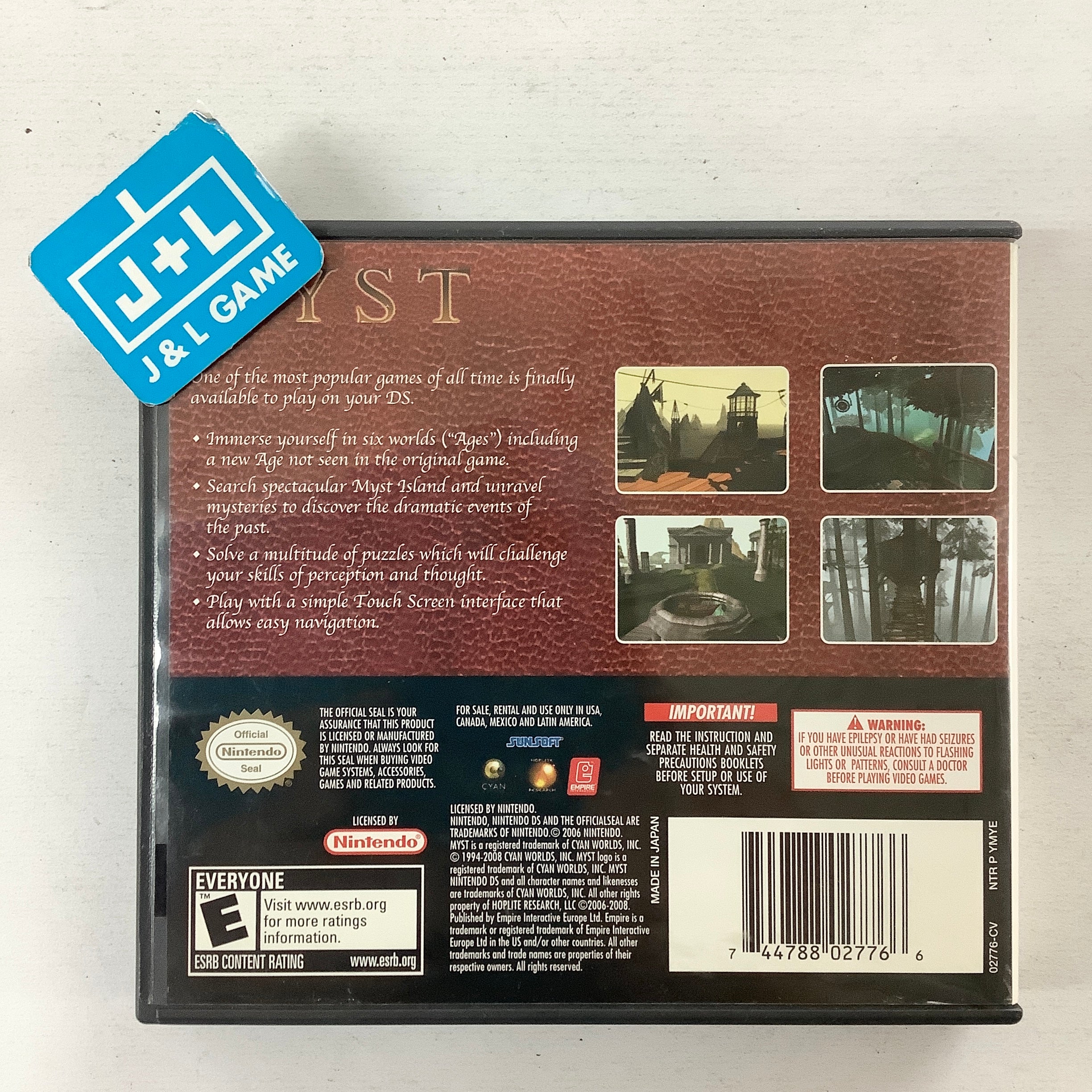 Myst - (NDS) Nintendo DS [Pre-Owned] Video Games Storm City Games