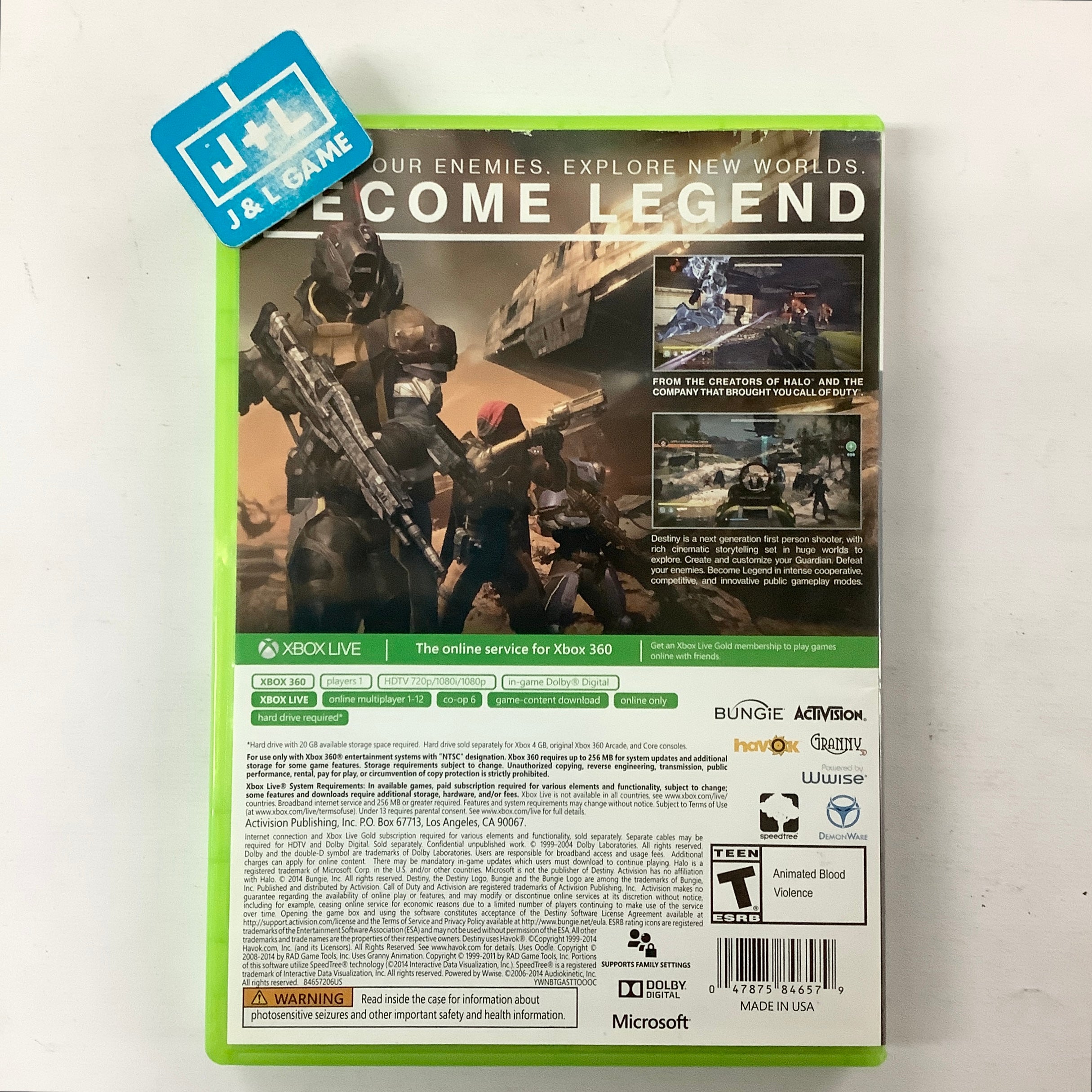 Destiny - Xbox 360 [Pre-Owned] Video Games Activision   