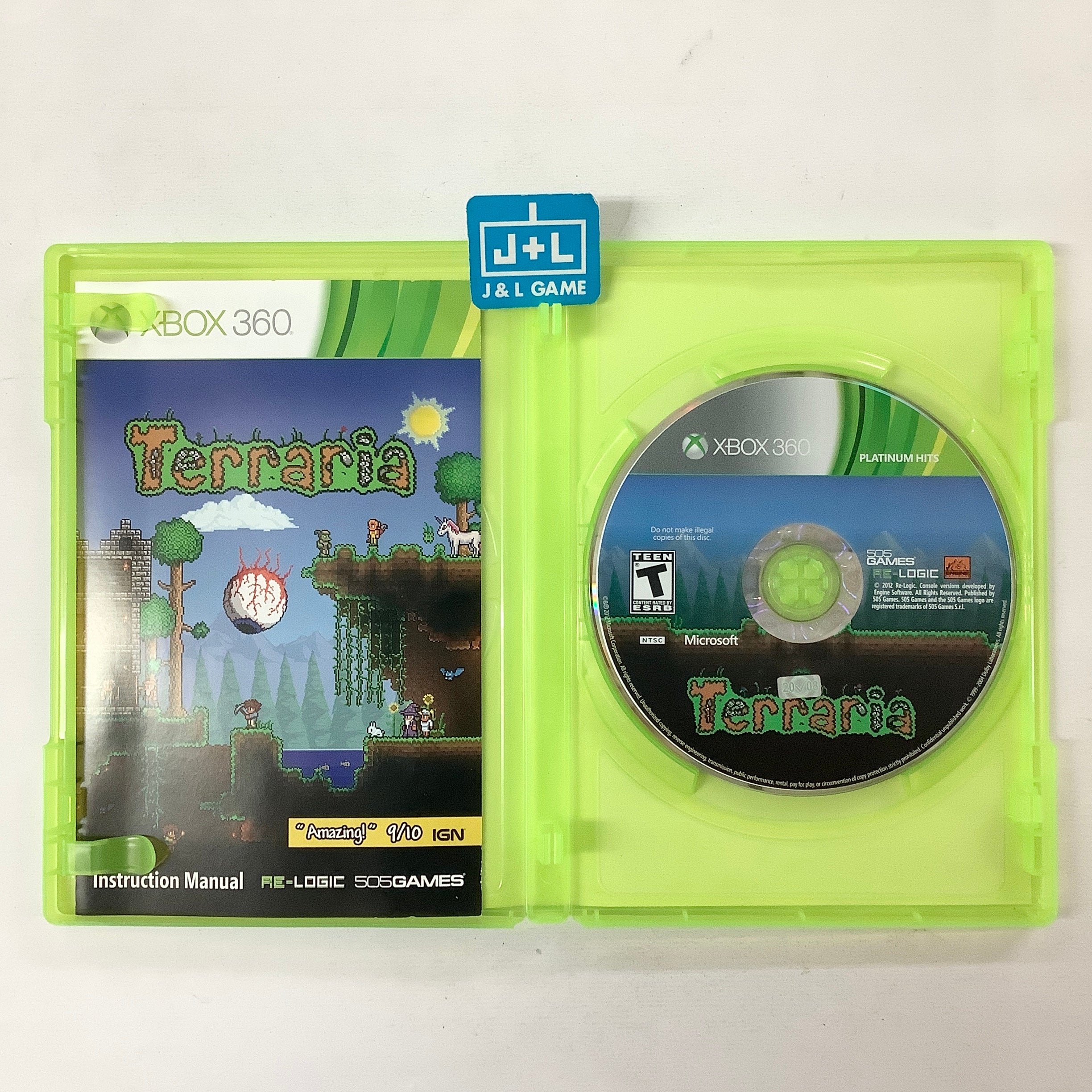 Terraria (Platinum Hits) - Xbox 360 [Pre-Owned] Video Games 505 Games   
