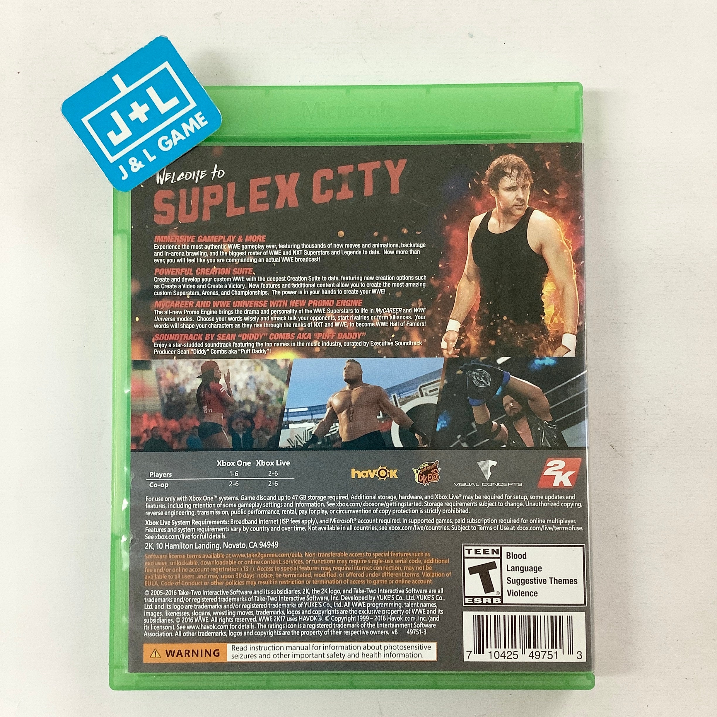 WWE 2K17 - (XB1) Xbox One [Pre-Owned] | J&L Game