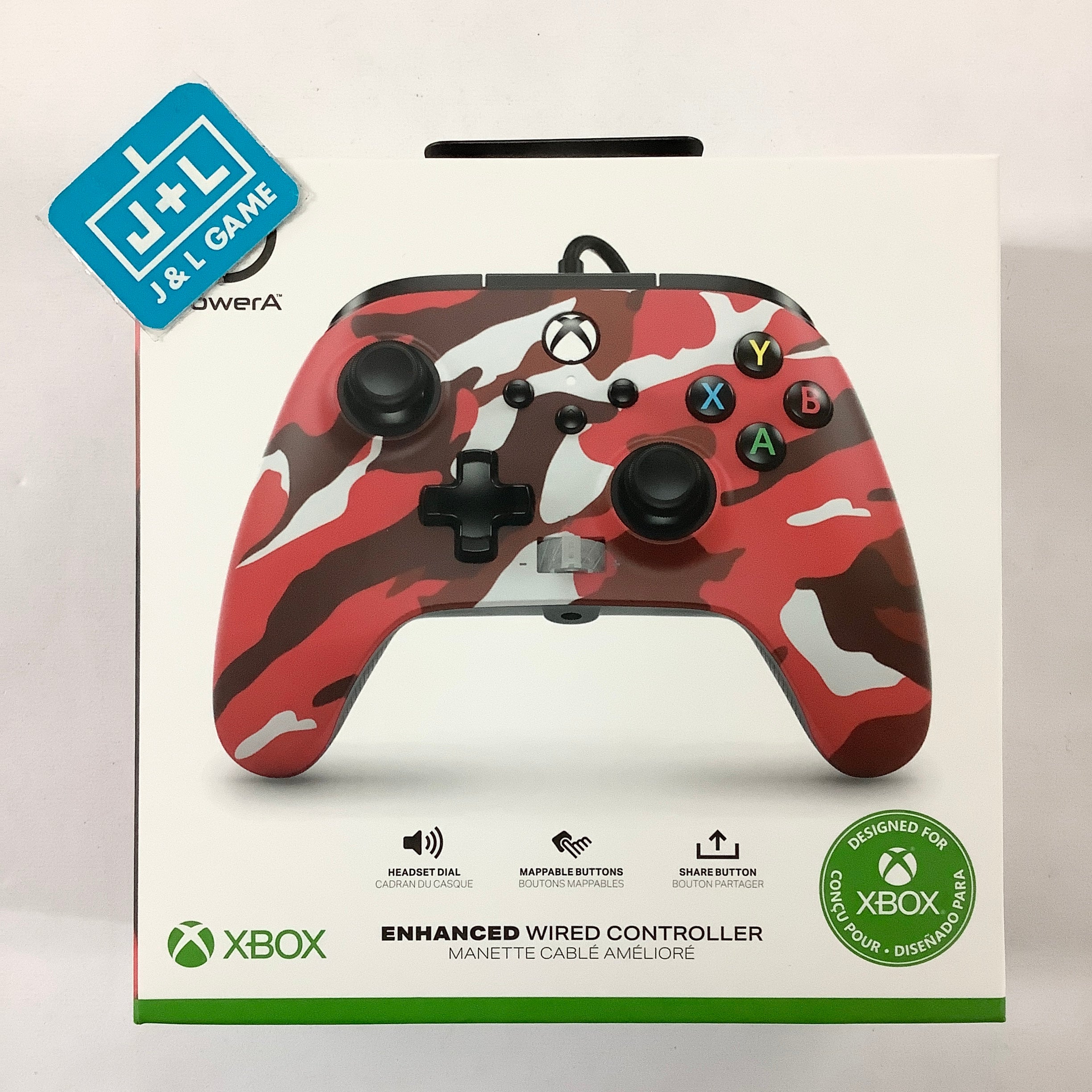 PowerA Enhanced Wired Controller (Red Camo) - (XSX) Xbox Series X ACCESSORIES PowerA   