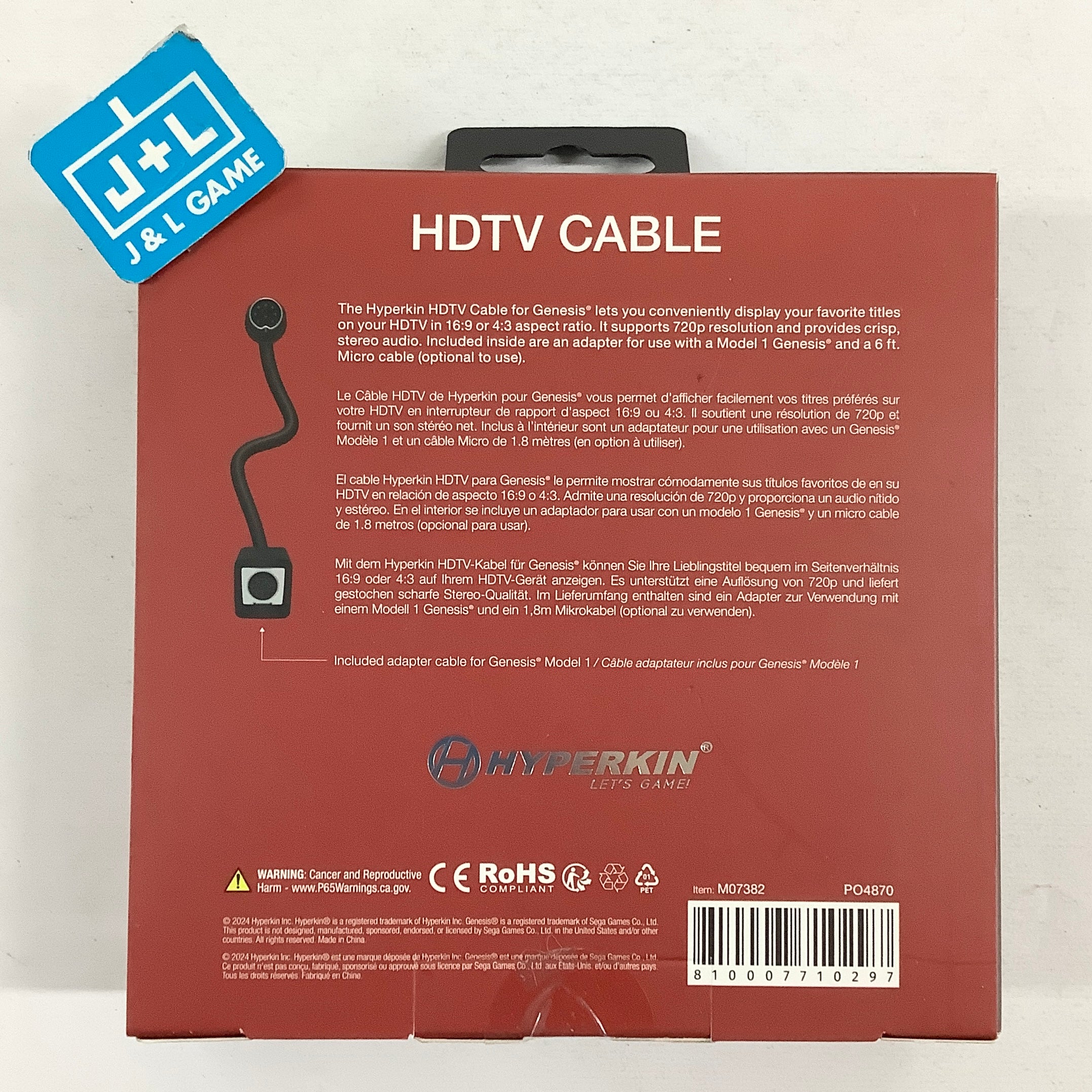 Hyperkin HDTV Cable for Genesis - Sega Genesis Accessories Hyperkin