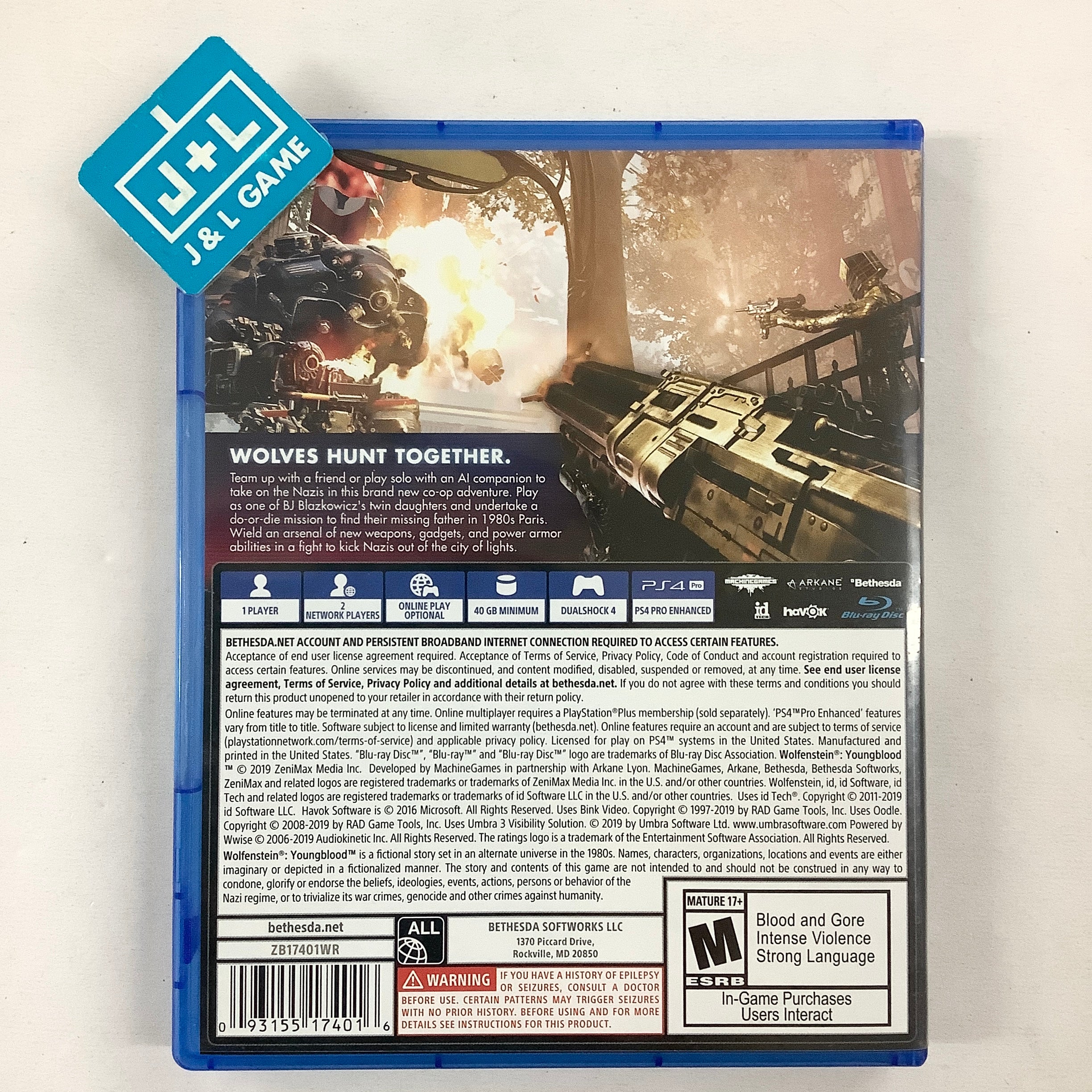 Wolfenstein: Youngblood - (PS4) PlayStation 4 [Pre-Owned] Video Games Bethesda