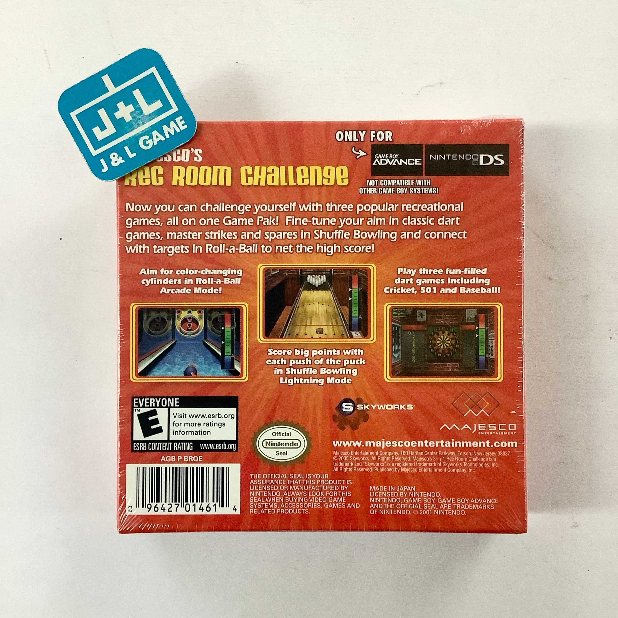 Majesco's Rec Room Challenge: Darts / Roll-a-Ball / Shuffle Bowl - (GBA) Game Boy Advance Video Games Majesco   