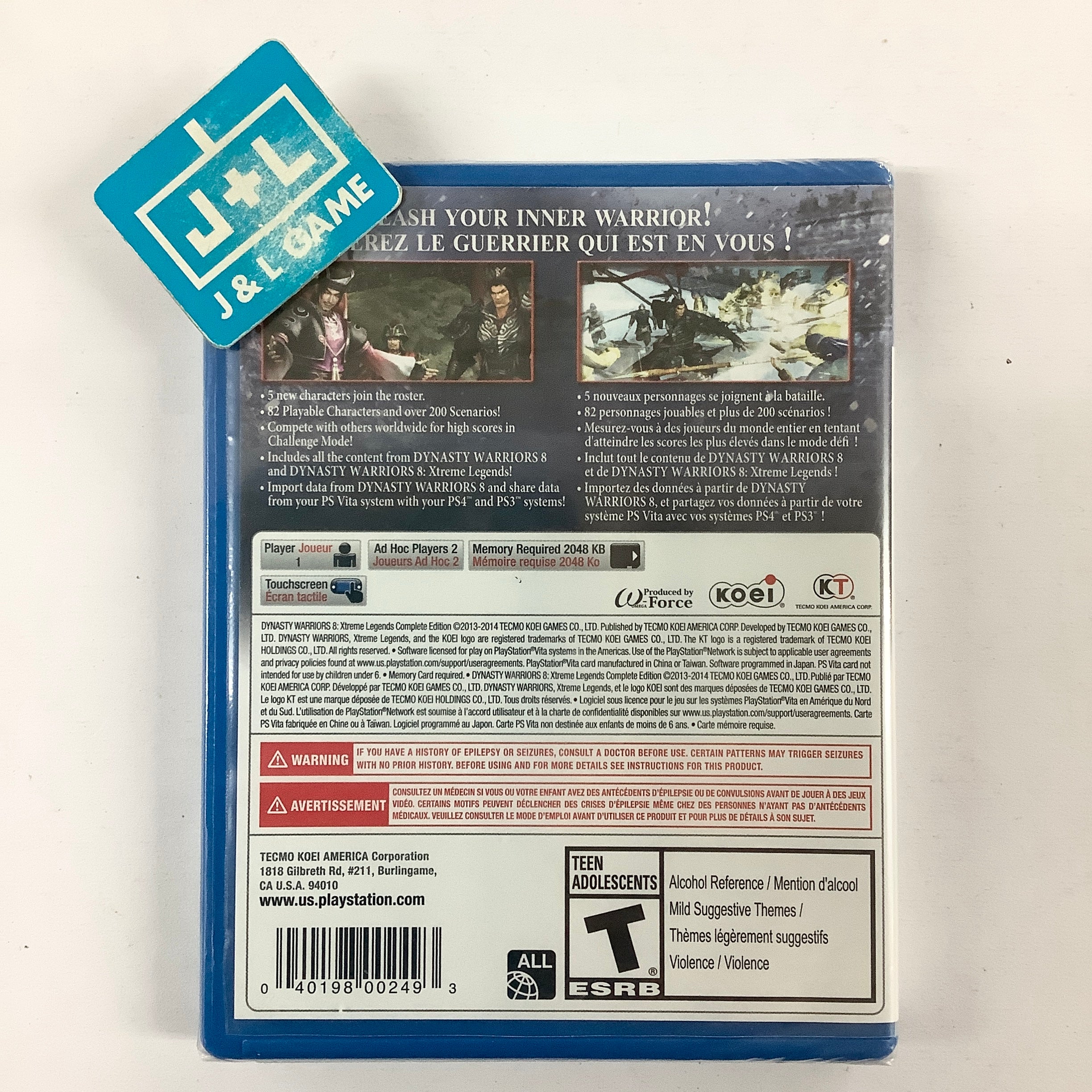 Dynasty Warriors 8: Xtreme Legends Complete Edition - (PSV) PlayStation Vita Video Games Tecmo Koei   