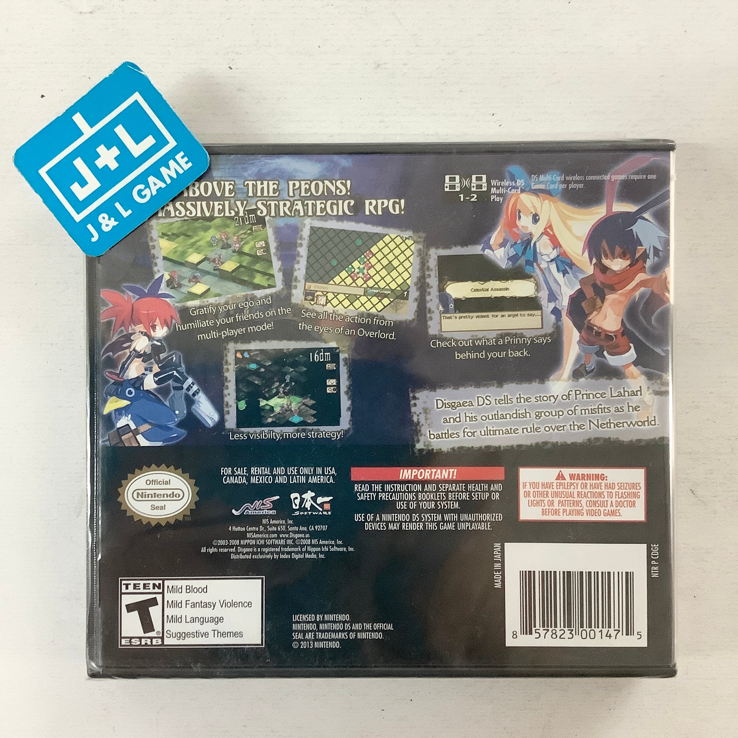 Disgaea DS - (NDS) Nintendo DS Video Games NIS America   