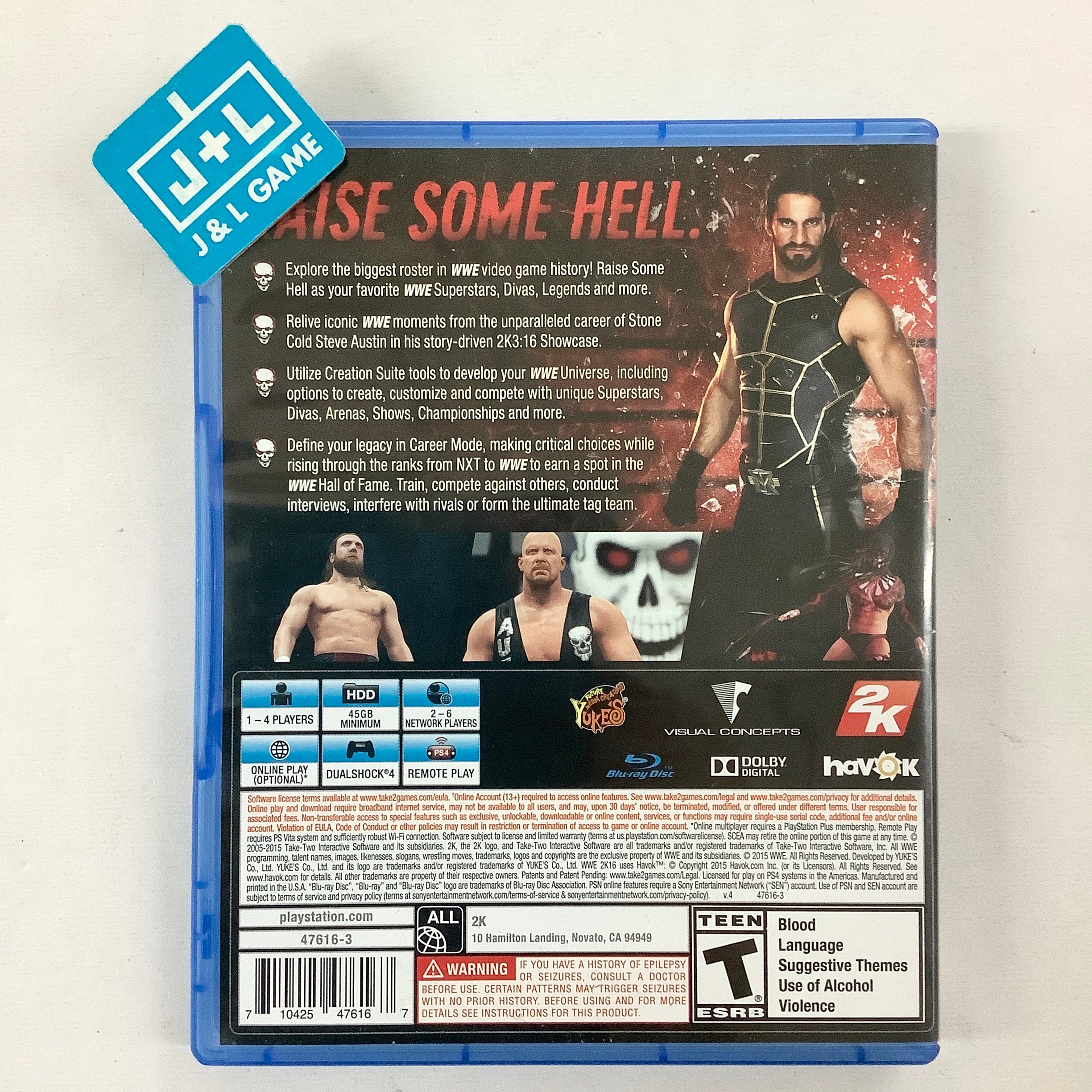 WWE 2K16 - (PS4) PlayStation 4 [Pre-Owned] Video Games 2K Sports