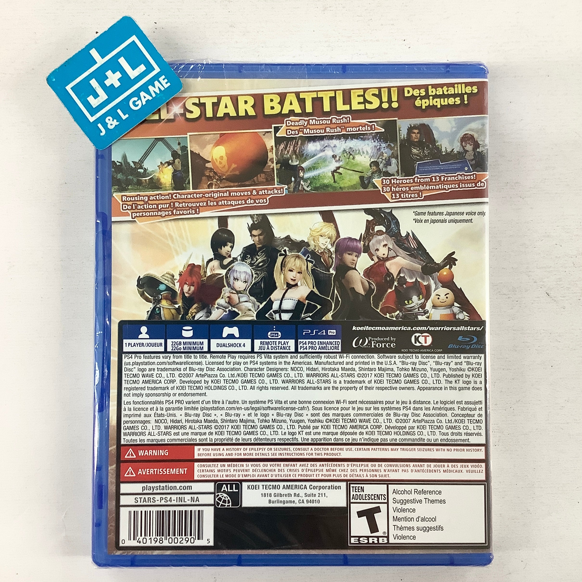 Warriors All-Stars - (PS4) PlayStation 4 Video Games Koei Tecmo Games