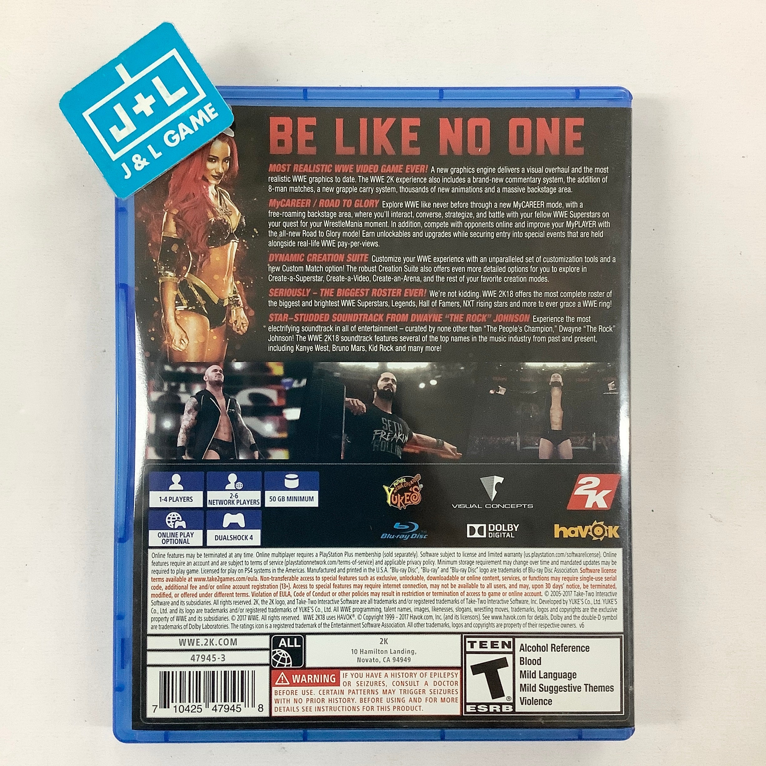 WWE 2K18 - (PS4) PlayStation 4 [Pre-Owned] Video Games 2K Games
