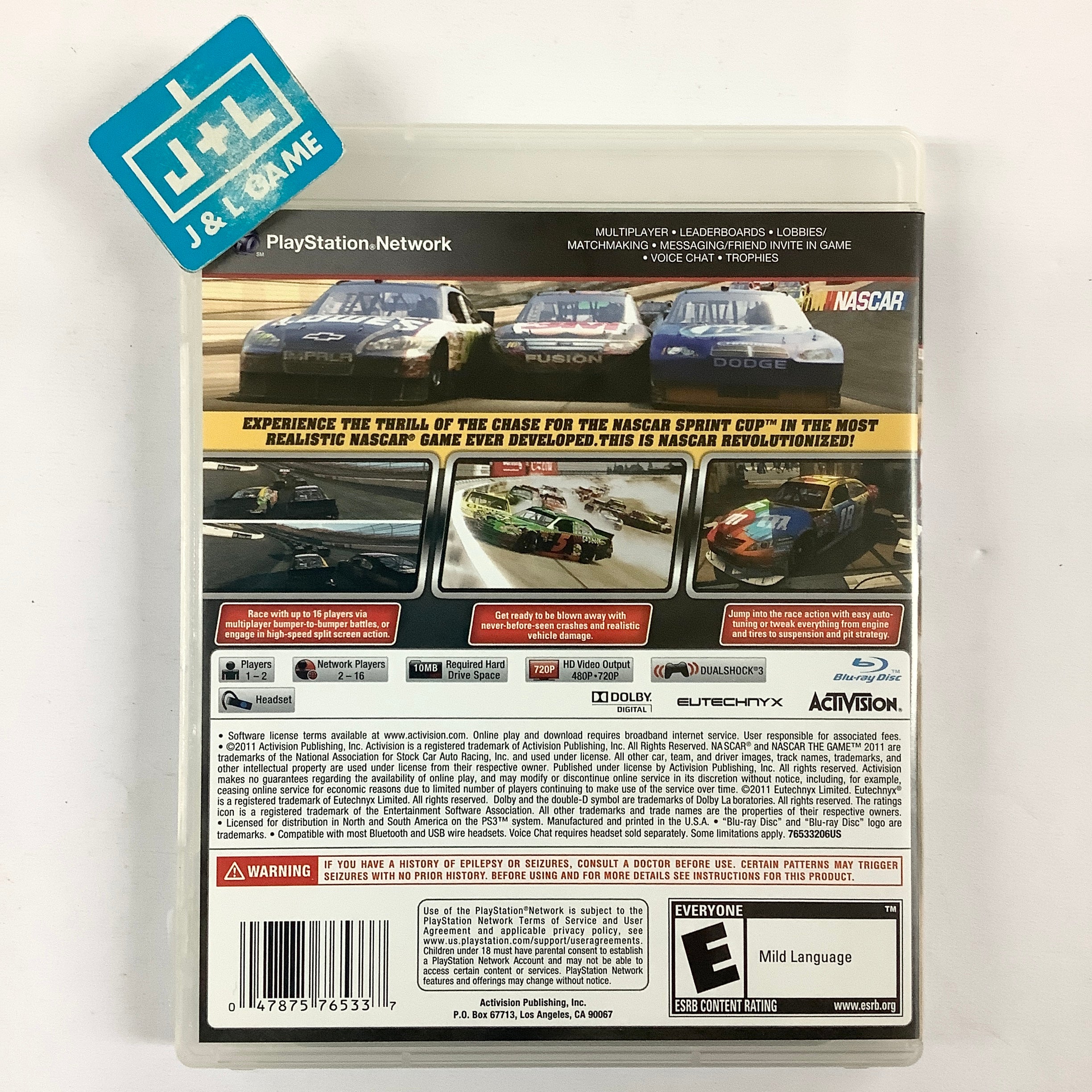 NASCAR 2011: The Game - (PS3) PlayStation 3 [Pre-Owned] Video Games Activision   