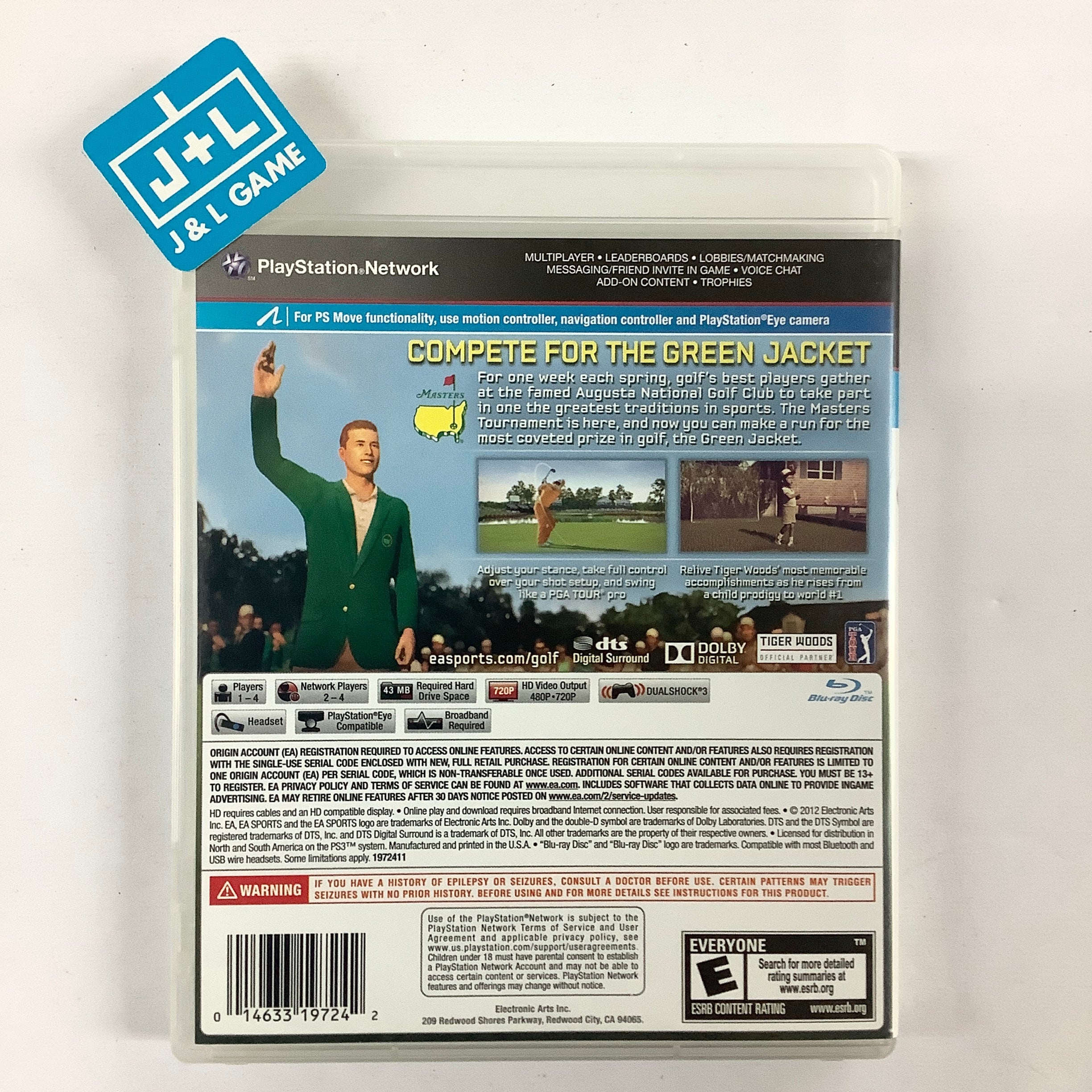 Tiger Woods PGA Tour 13 (Masters Collector's Edition) - (PS3