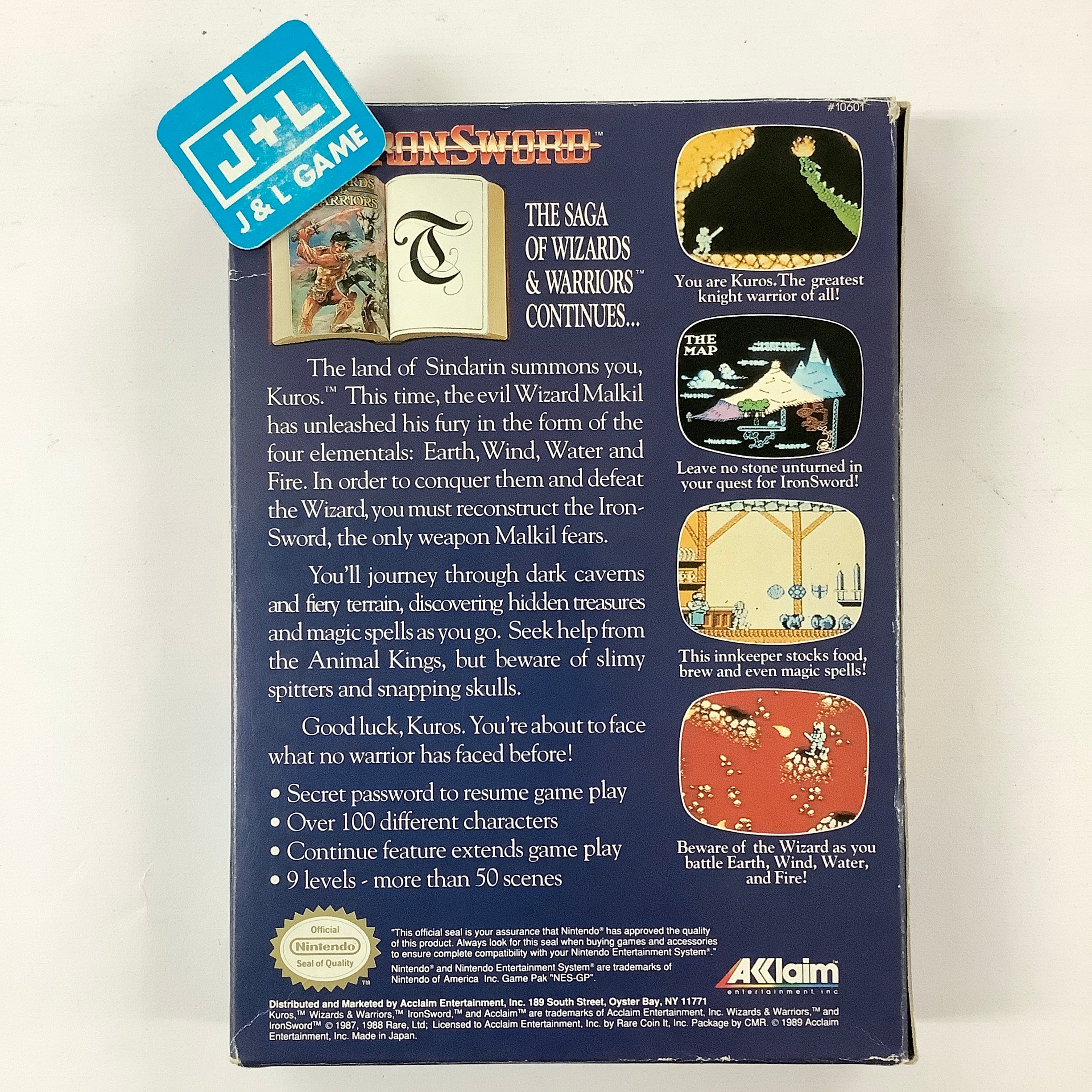 IronSword: Wizards & Warriors II - (NES) Nintendo Entertainment System [Pre-Owned] Video Games Acclaim   