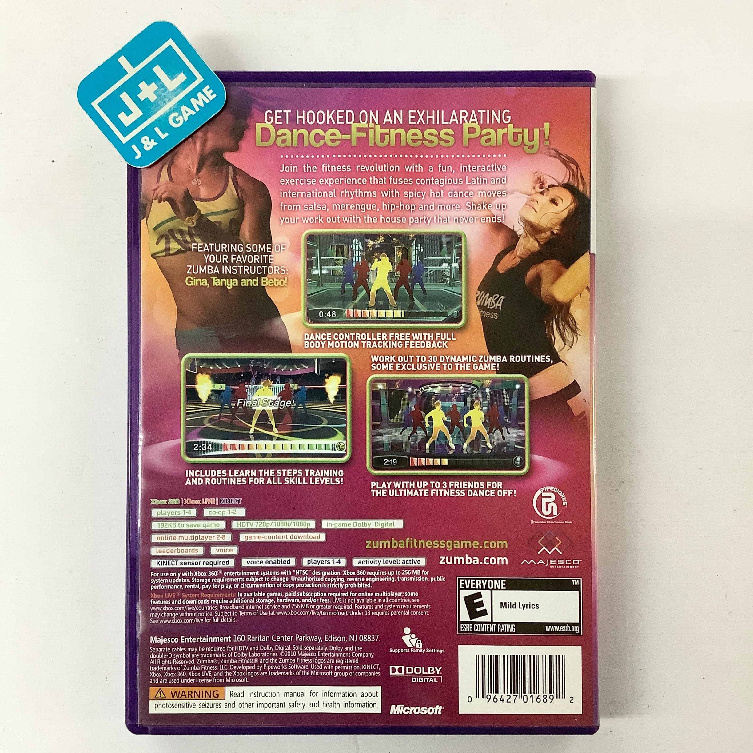 Zumba Fitness: Join the Party (Kinect Required) - Xbox 360 [Pre-Owned] Video Games Majesco   