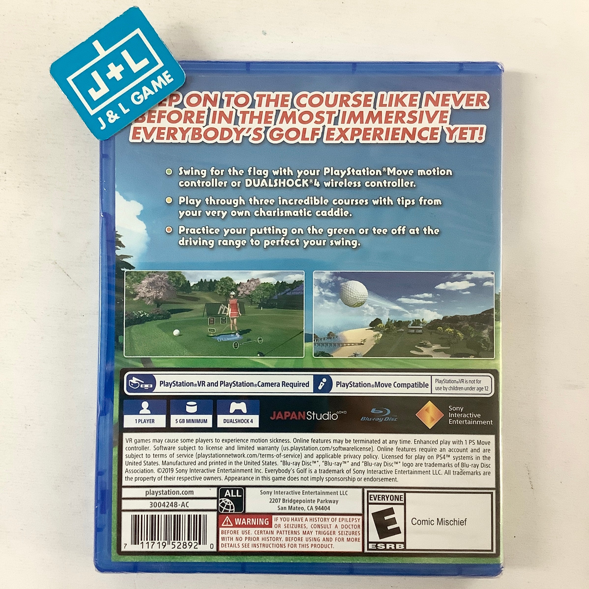 Everybody's Golf VR (PlayStation VR) - (PS4) PlayStation 4 Video Games Sony Interactive Entertainment   