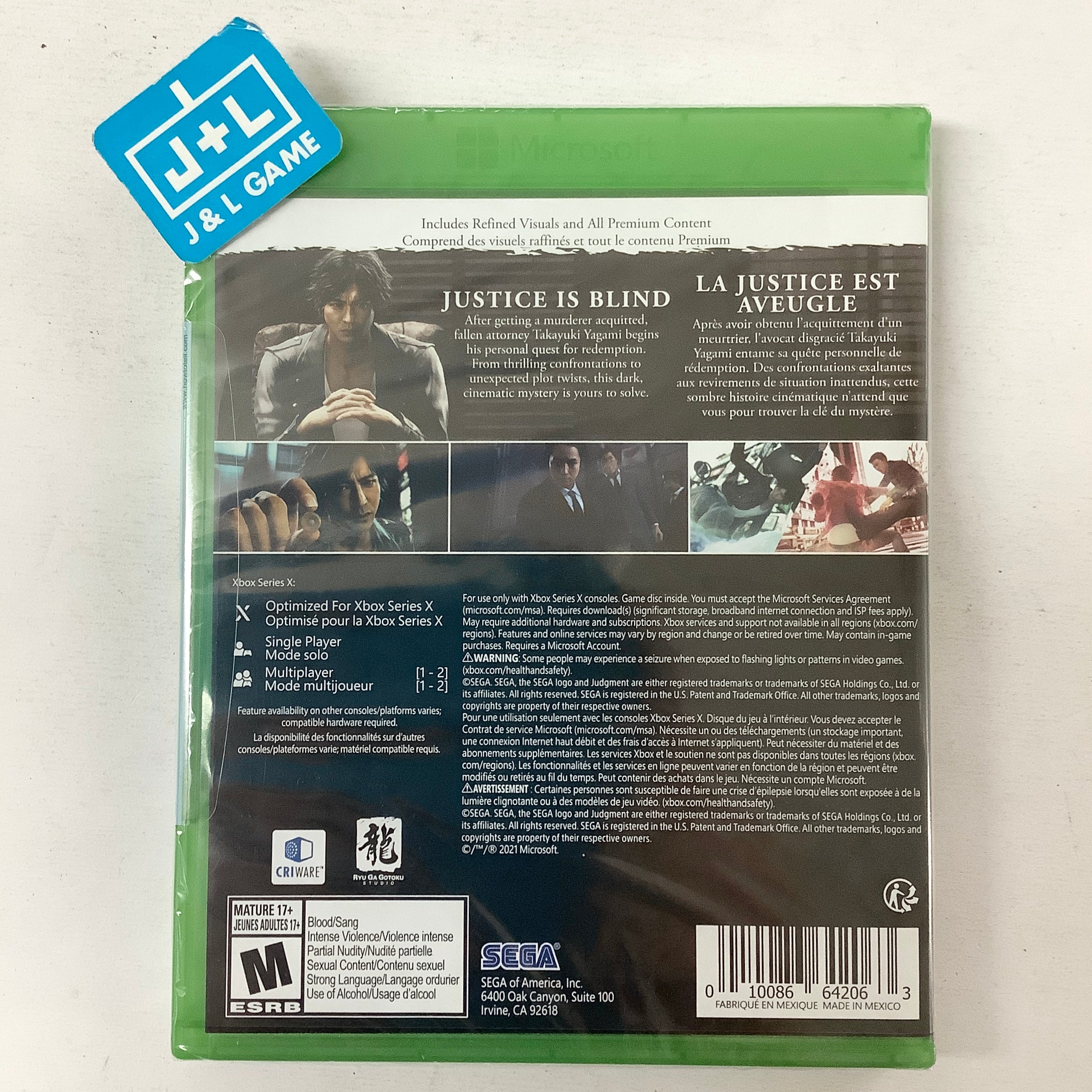 Judgment - (XSX) Xbox Series X | J&L Game