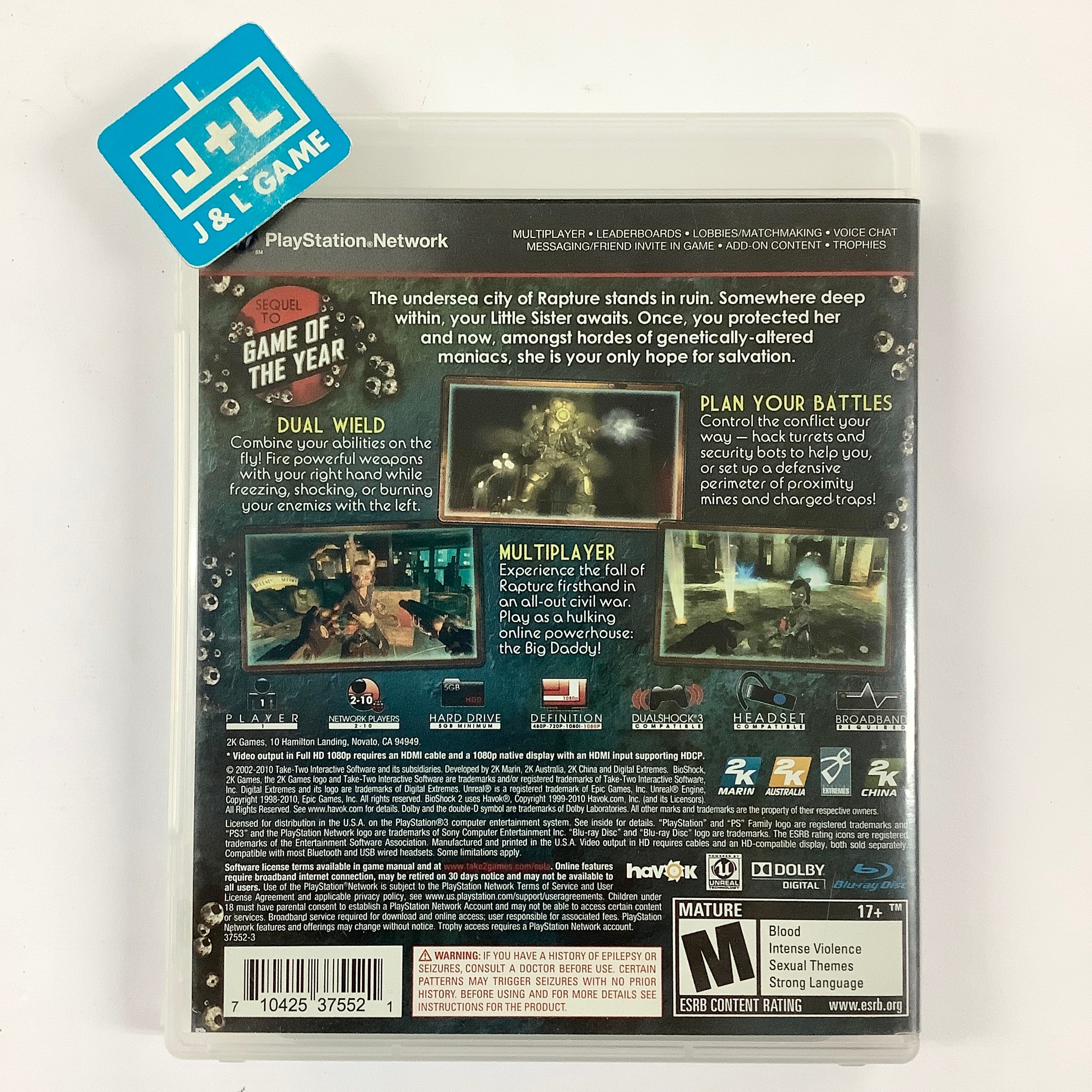 BioShock 2 - (PS3) PlayStation 3 [Pre-Owned] Video Games 2K Games   