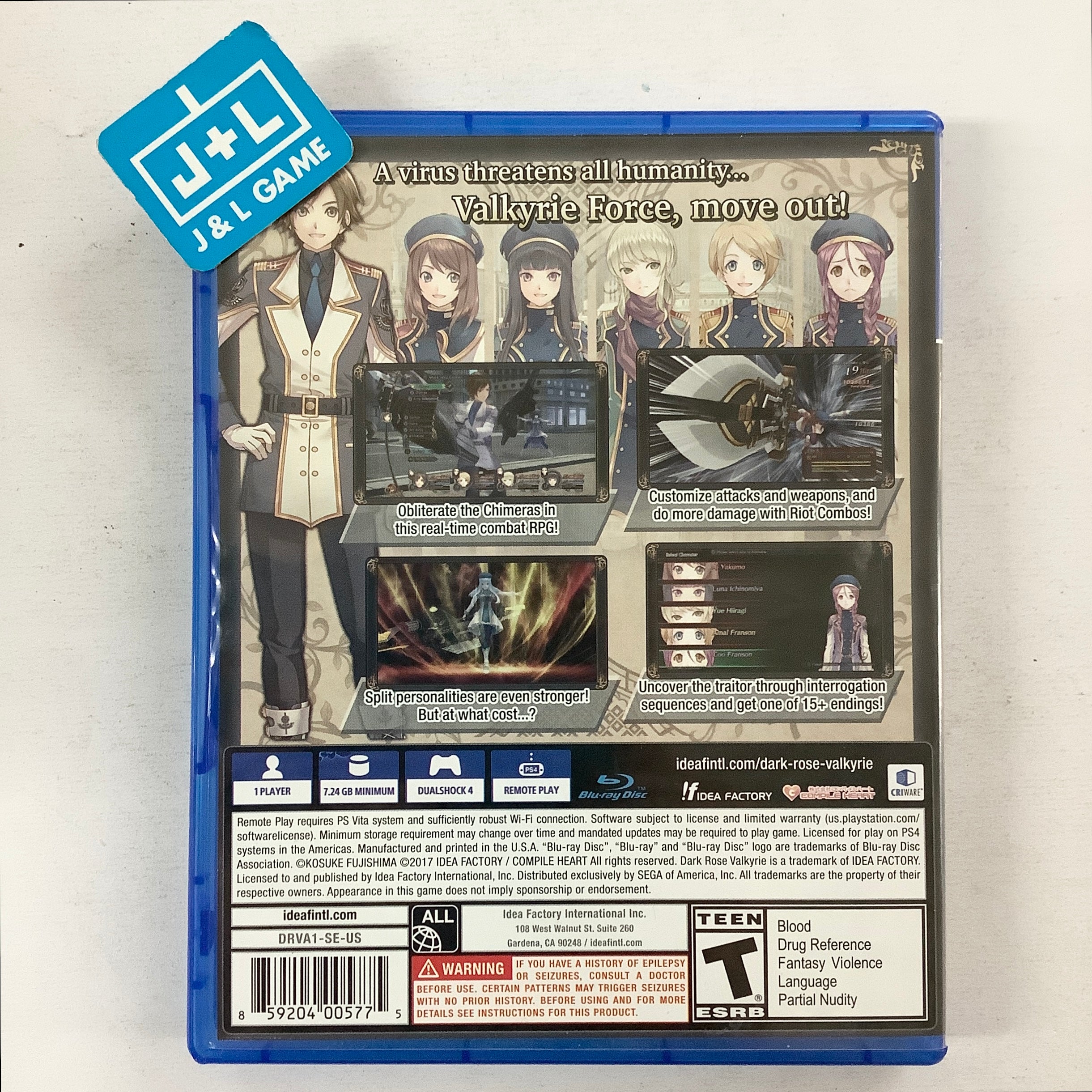 Dark Rose Valkyrie - (PS4) PlayStation 4 [Pre-Owned] Video Games Idea Factory   