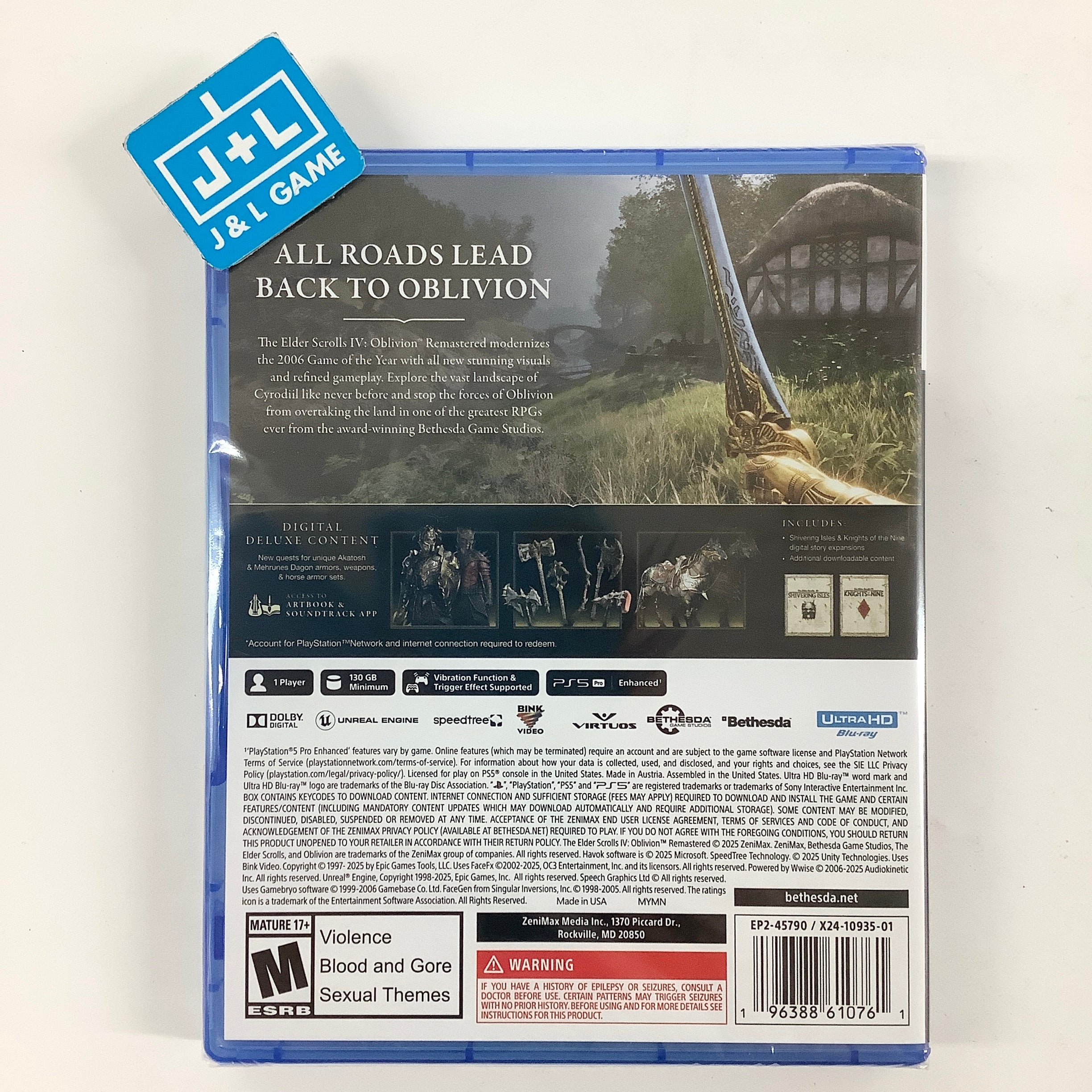 The Elder Scrolls IV: Oblivion Remastered – (PS5) PlayStation 5 Video Games Xbox