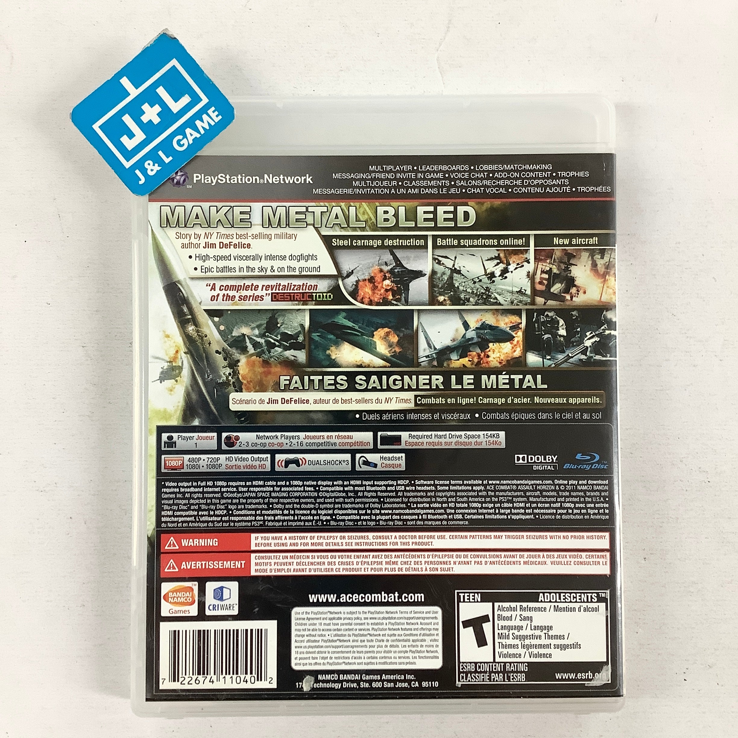 Ace Combat: Assault Horizon - (PS3) PlayStation 3 [Pre-Owned] Video Games Namco Bandai Games