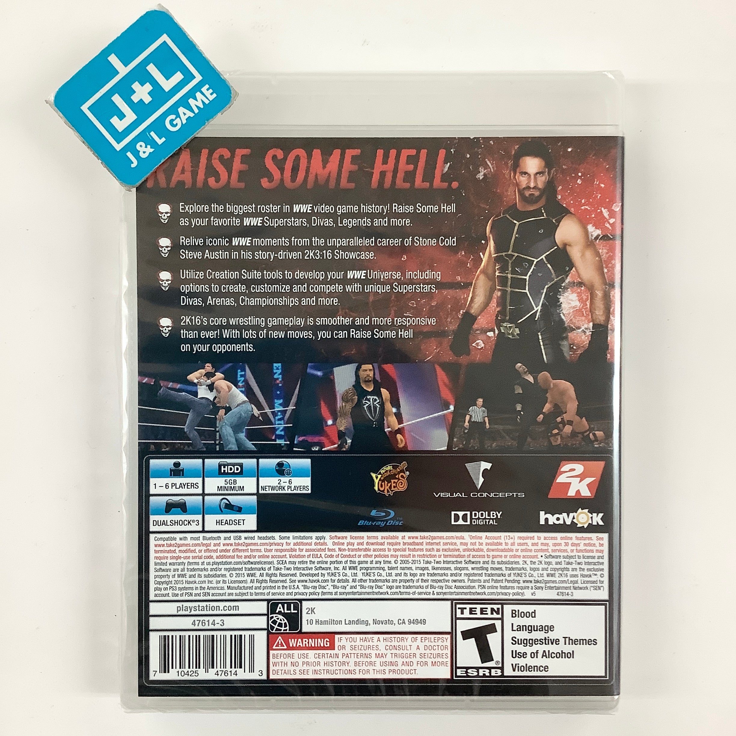 WWE 2K16 - (PS3) PlayStation 3 Video Games 2K Sports