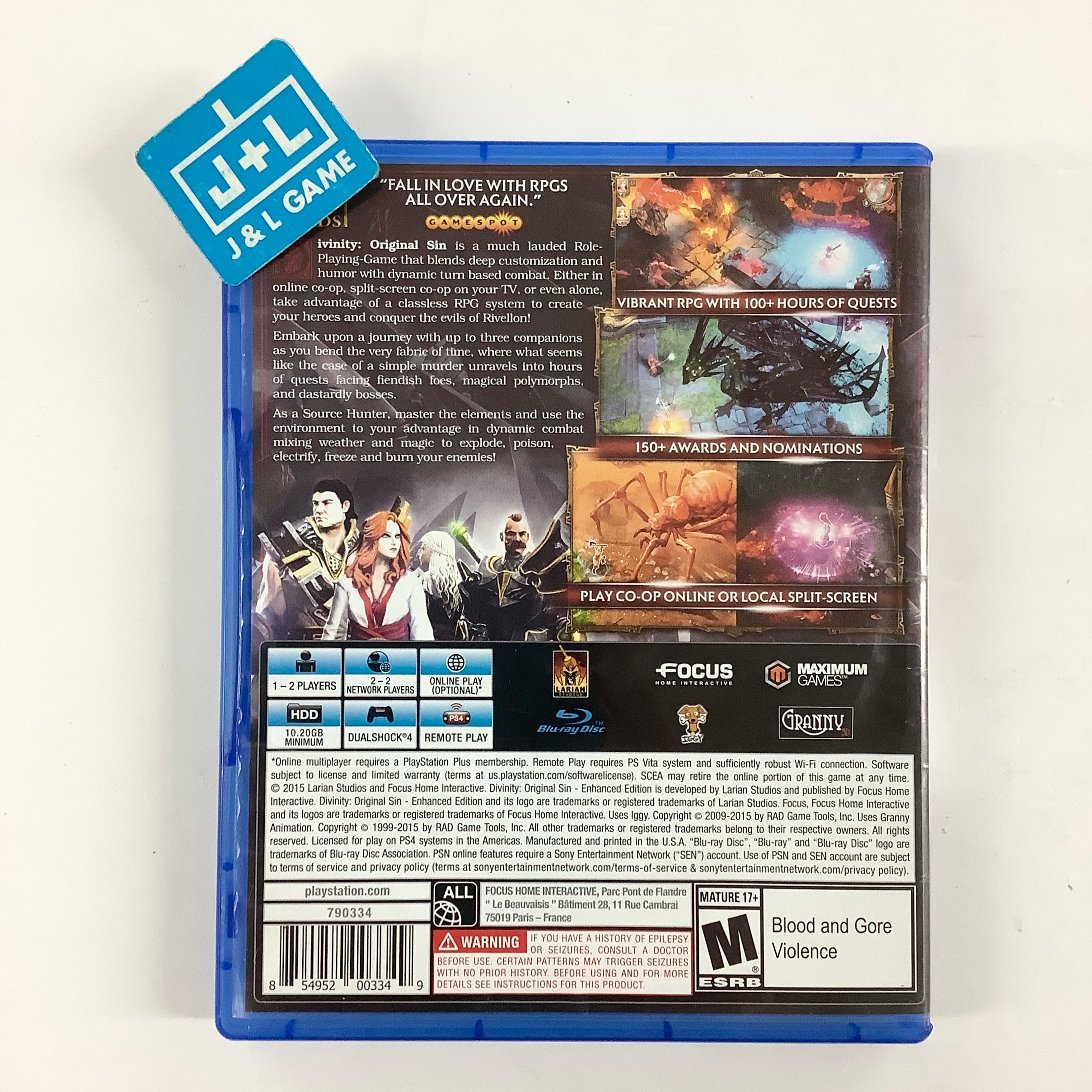 Divinity: Original Sin Enhanced Edition - (PS4) PlayStation 4 [Pre-Owned] Video Games Focus Home Interactive