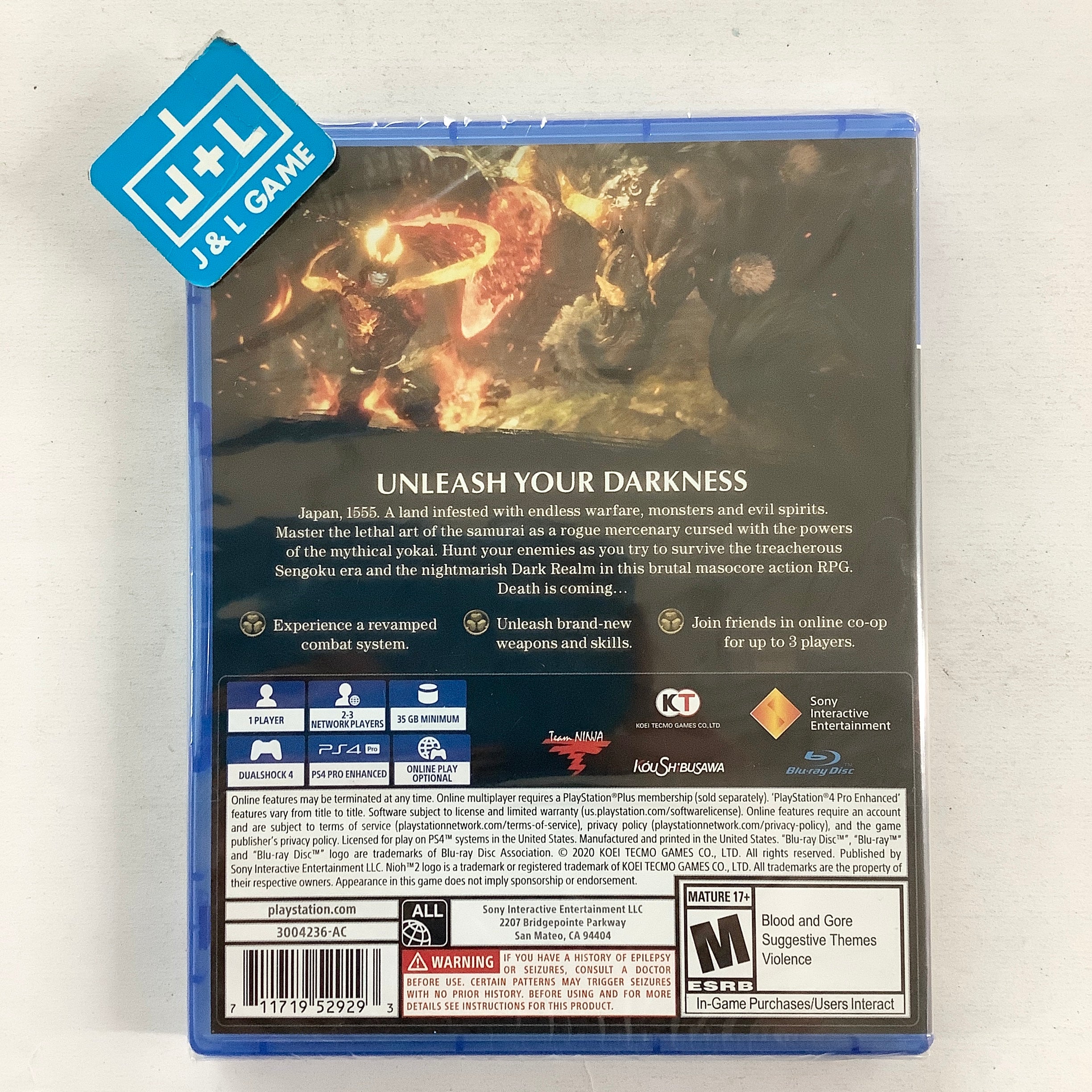 Nioh 2 - (PS4) PlayStation 4 Video Games Playstation