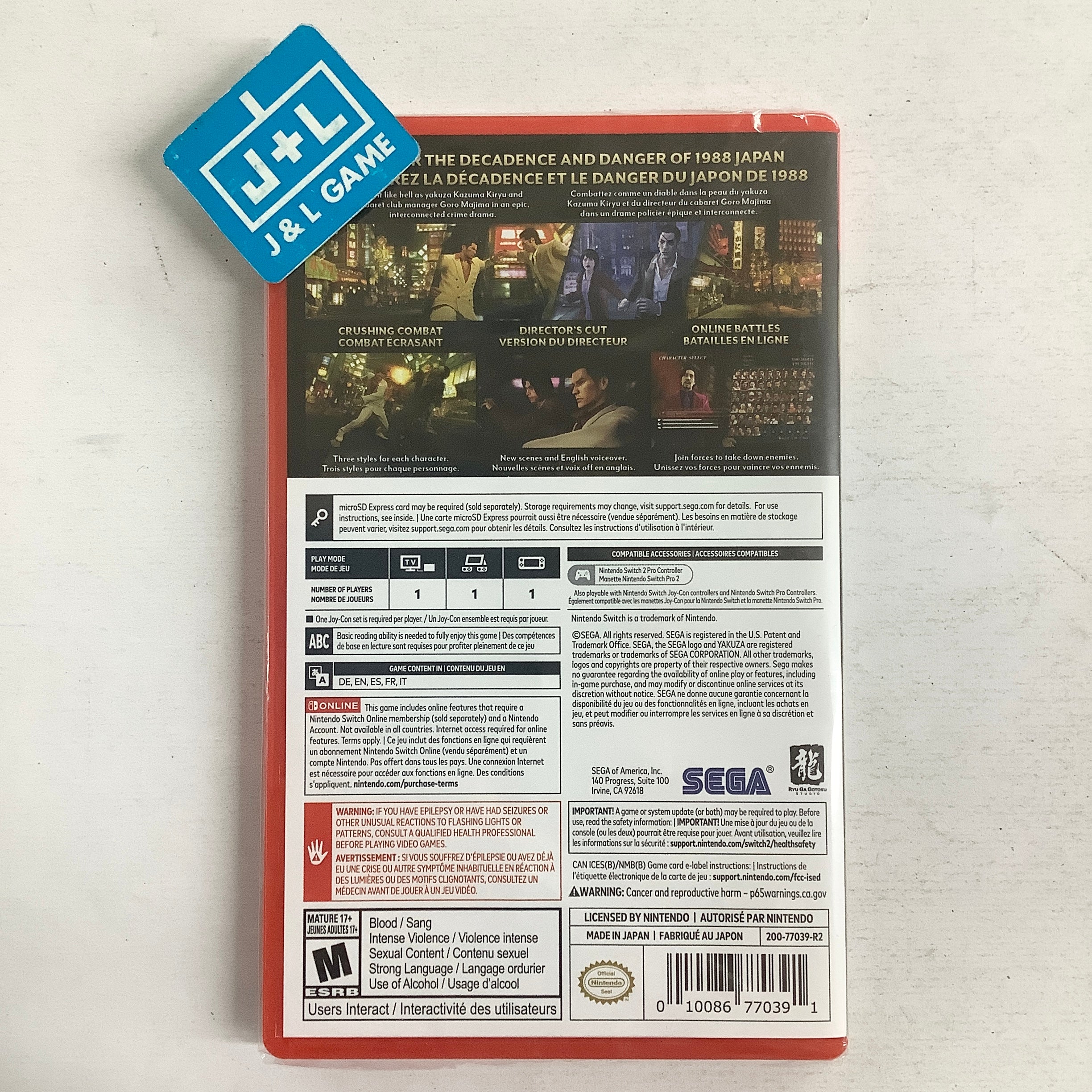 Yakuza 0: Director’s Cut - (NS2) Nintendo Switch 2 Video Games SEGA