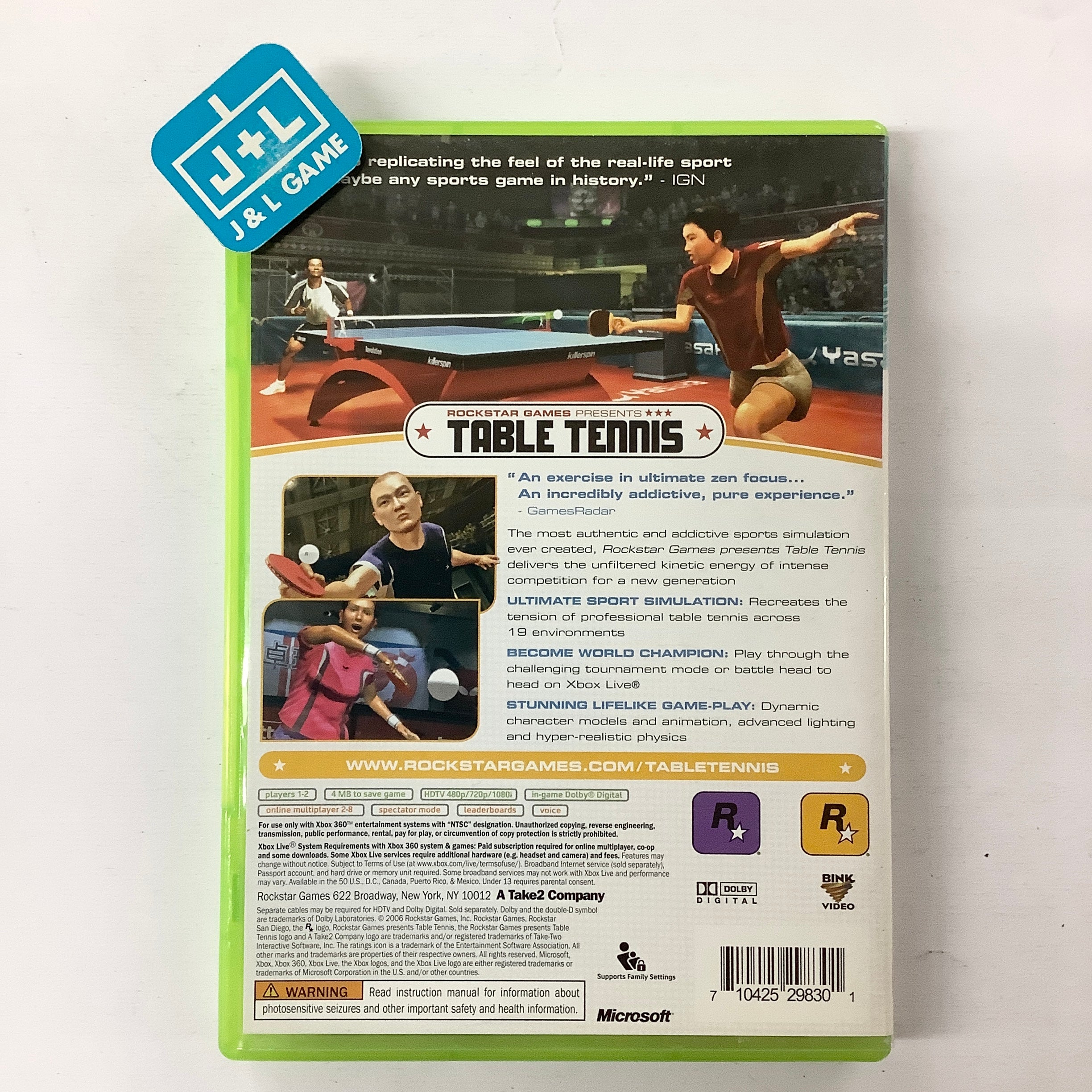Table Tennis - Xbox 360 [Pre-Owned] Video Games Rockstar Games   