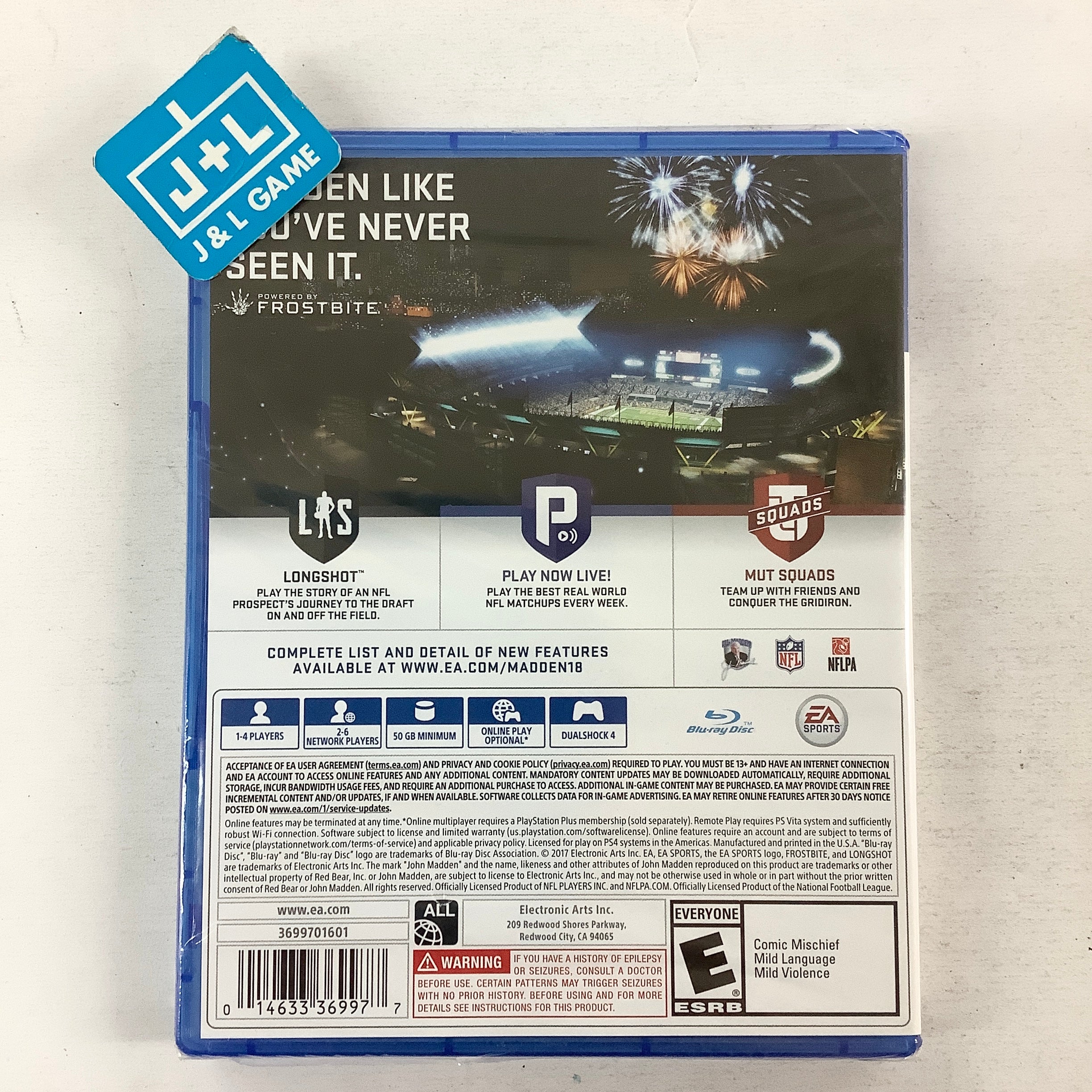 Madden NFL 18 - (PS4) PlayStation 4 Video Games Electronic Arts
