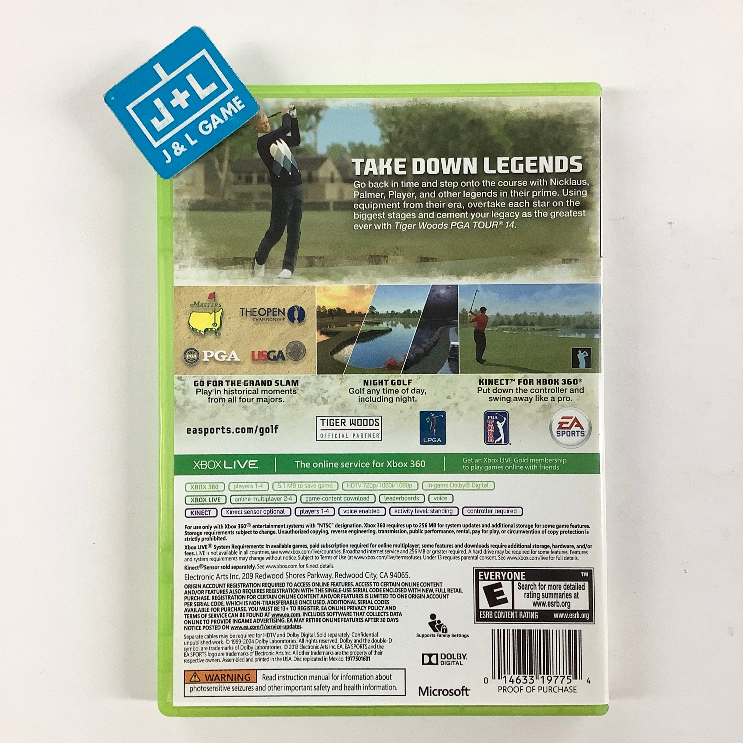 Tiger Woods PGA Tour 14 - Xbox 360 [Pre-Owned] Video Games Electronic Arts