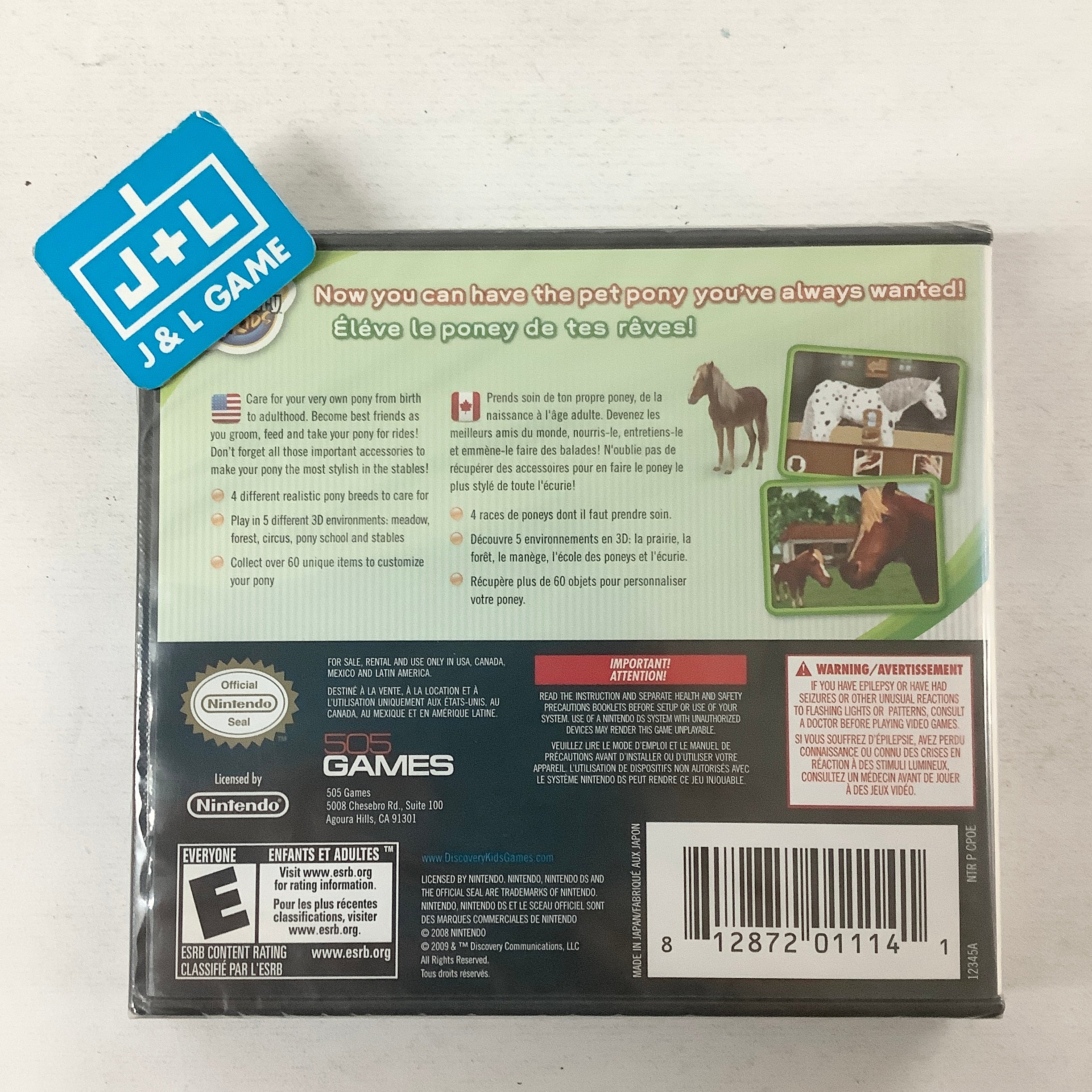Discovery Kids: Pony Paradise - (NDS) Nintendo DS Video Games 505 Games   
