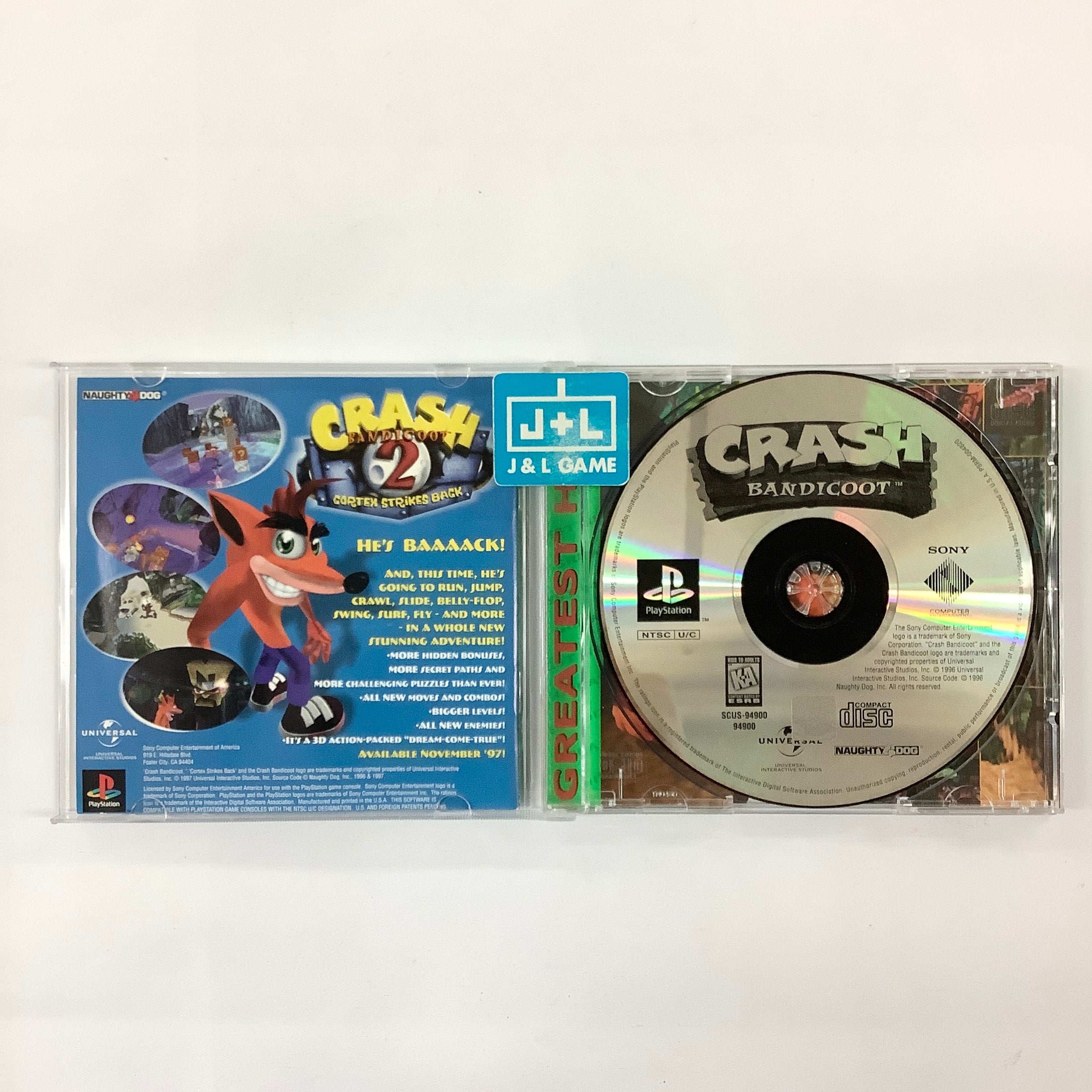 Crash Bandicoot (Greatest Hits) - (PS1) PlayStation 1 [Pre-Owned] Video Games SCEA   