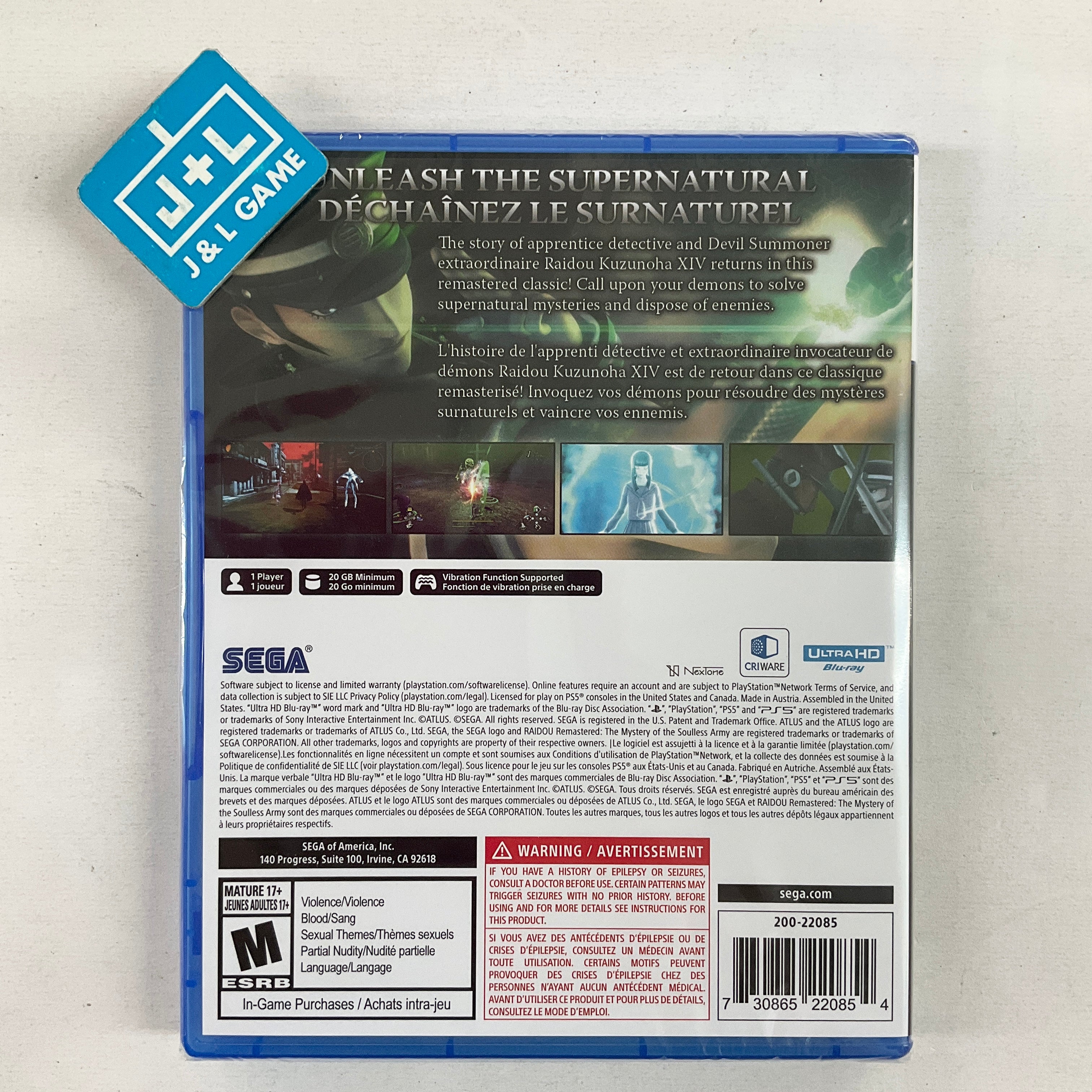 Raidou Remastered: The Mystery of the Soulless Army - (PS5) PlayStation 5 Video Games SEGA