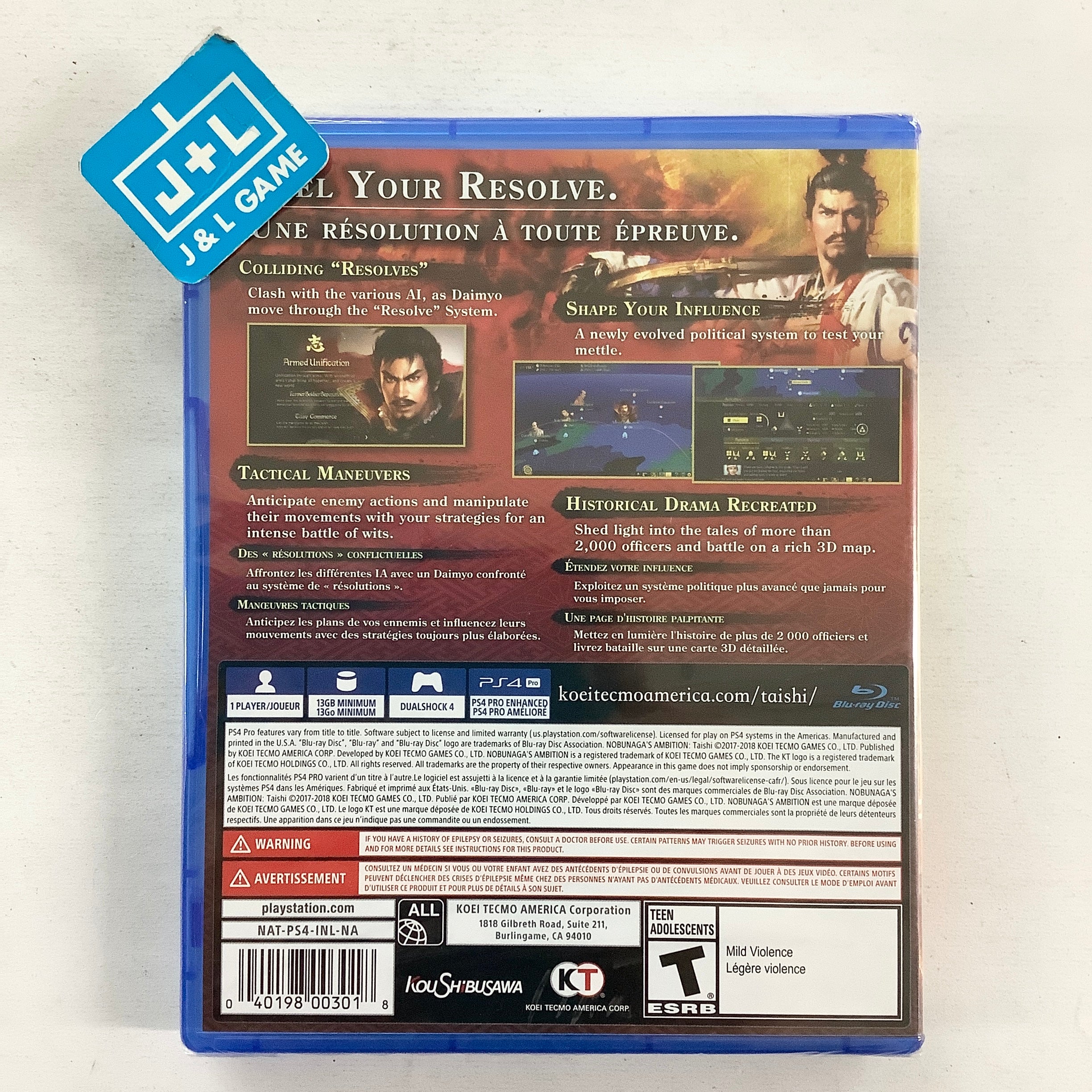 Nobunaga's Ambition: Taishi - (PS4) PlayStation 4 Video Games Koei Tecmo America