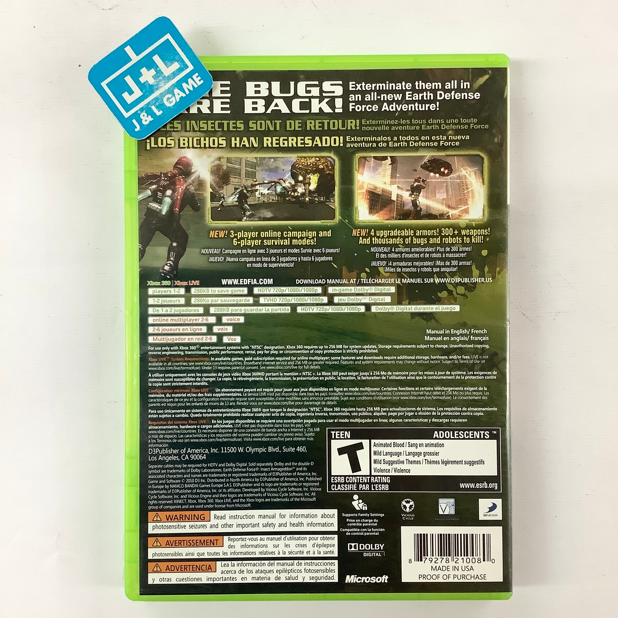 Earth Defense Force: Insect Armageddon - Xbox 360 [Pre-Owned] Video Games D3Publisher   
