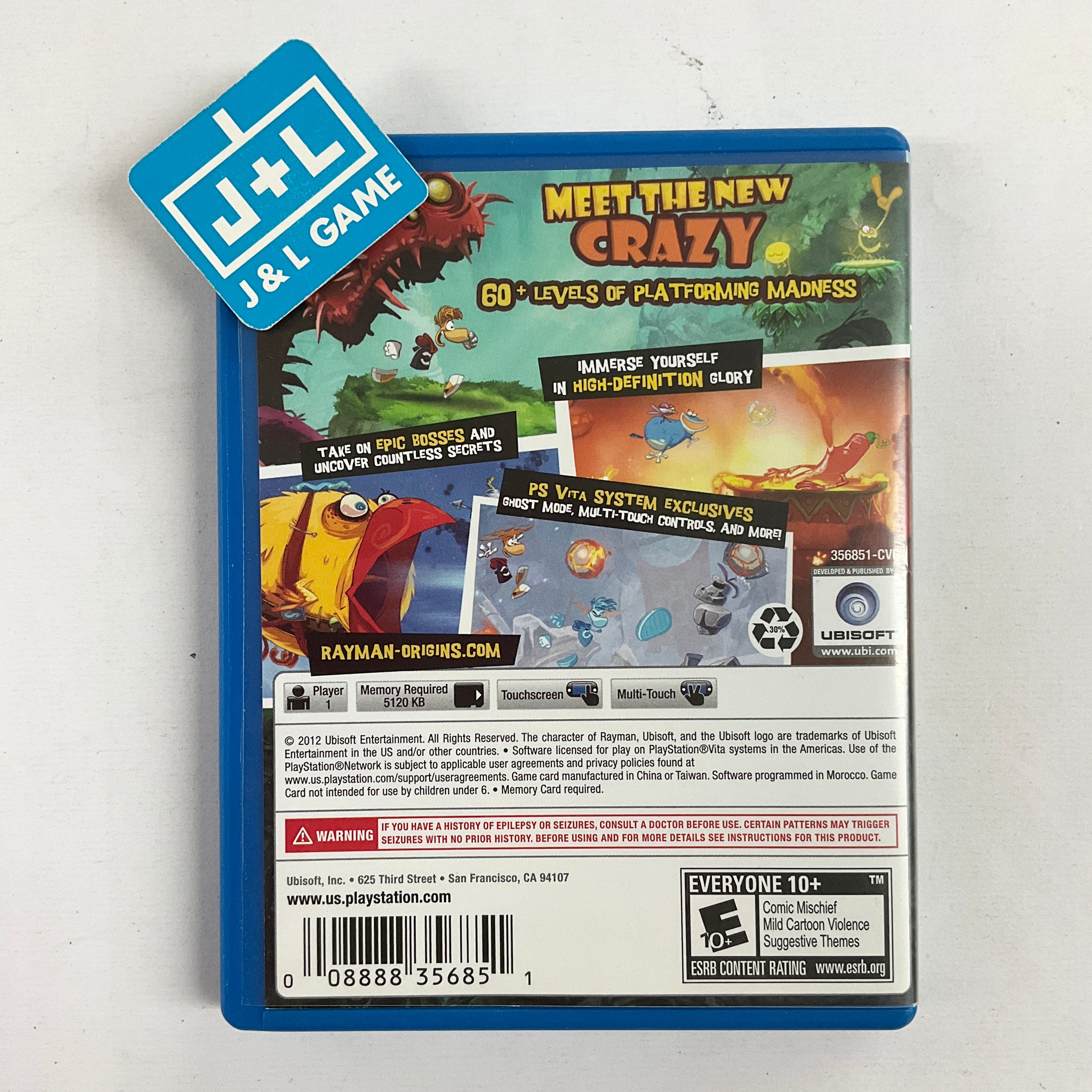 Rayman Origins - (PSV) PlayStation Vita [Pre-Owned] Video Games Ubisoft   