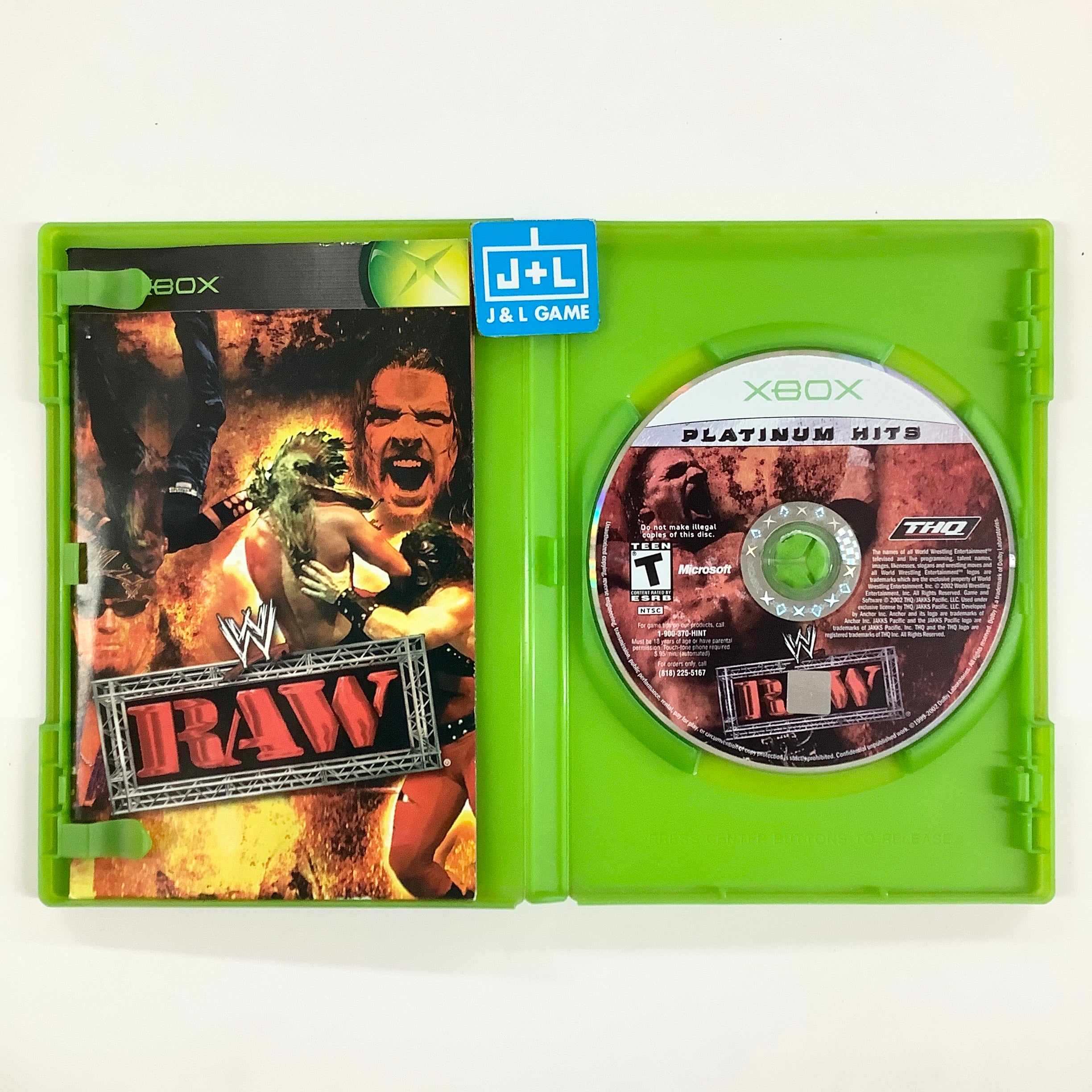 WWF Raw (Platinum Hits) - (XB) Xbox [Pre-Owned] Video Games THQ