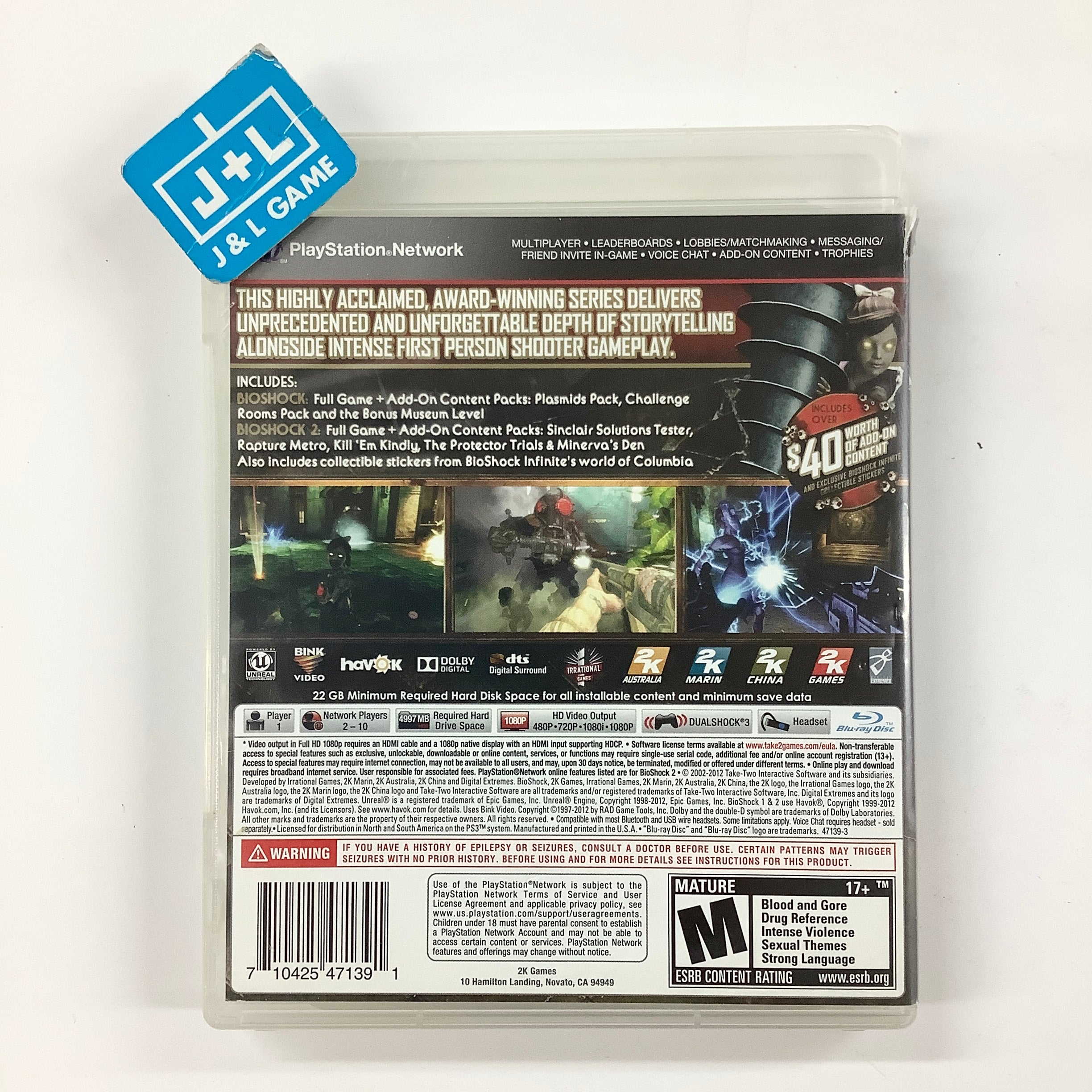 BioShock Ultimate Rapture Edition - (PS3) Playstation 3 [Pre-Owned] Video Games 2K