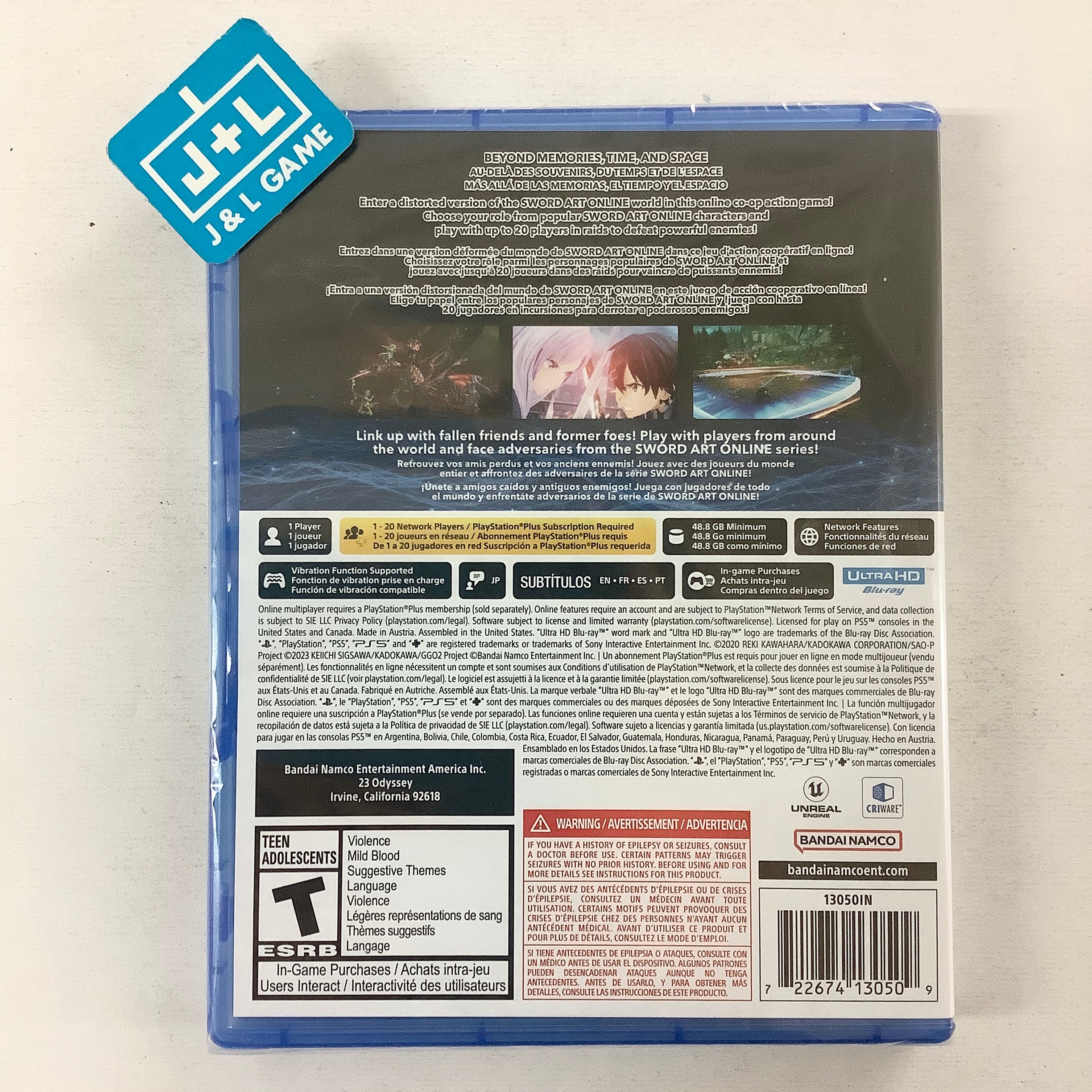 Sword Art Online: Fractured Daydream - (PS5) PlayStation 5 Video Games Bandai Namco Entertainment   