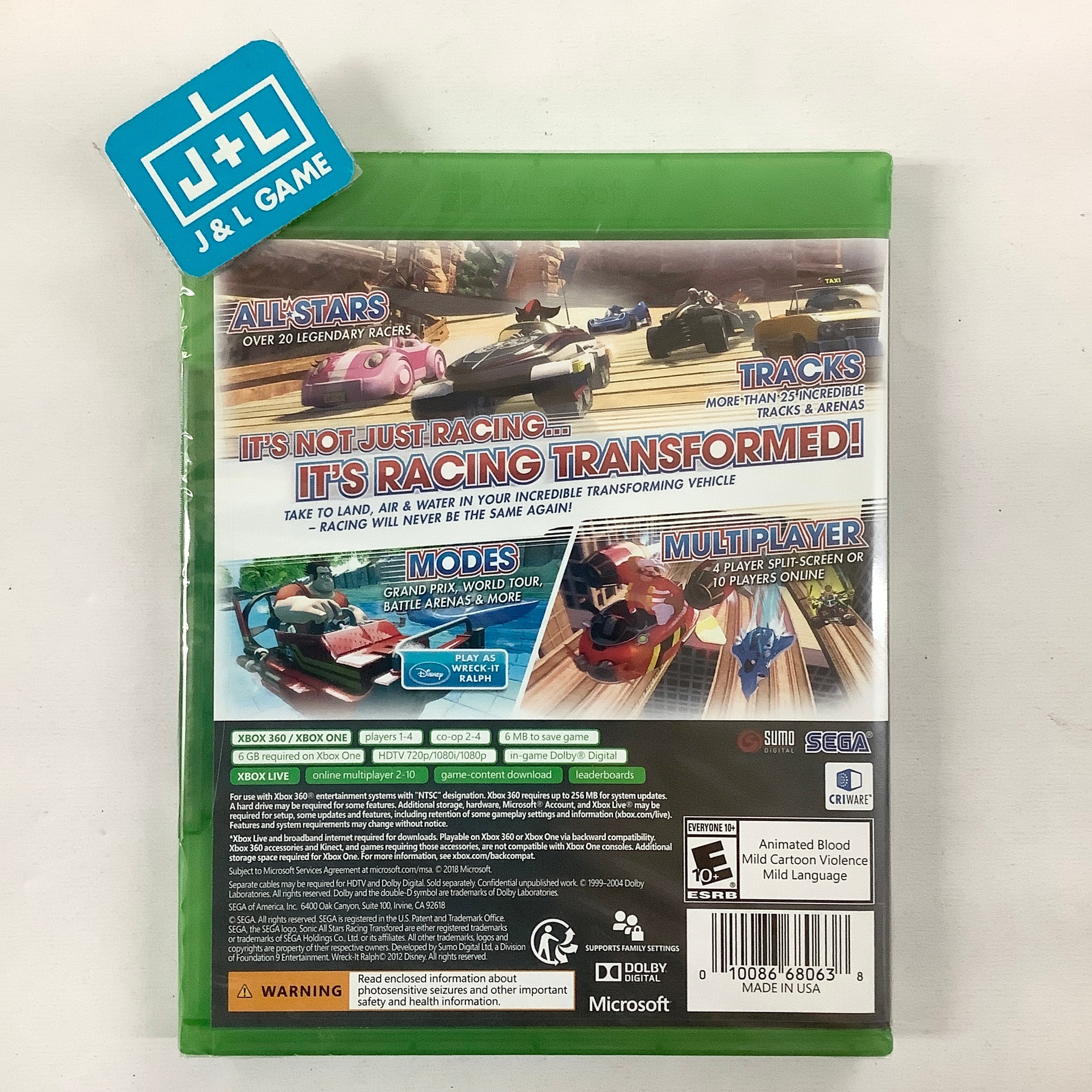 Sonic & All-Stars Racing Transformed - (XB1) Xbox One | J&L Game