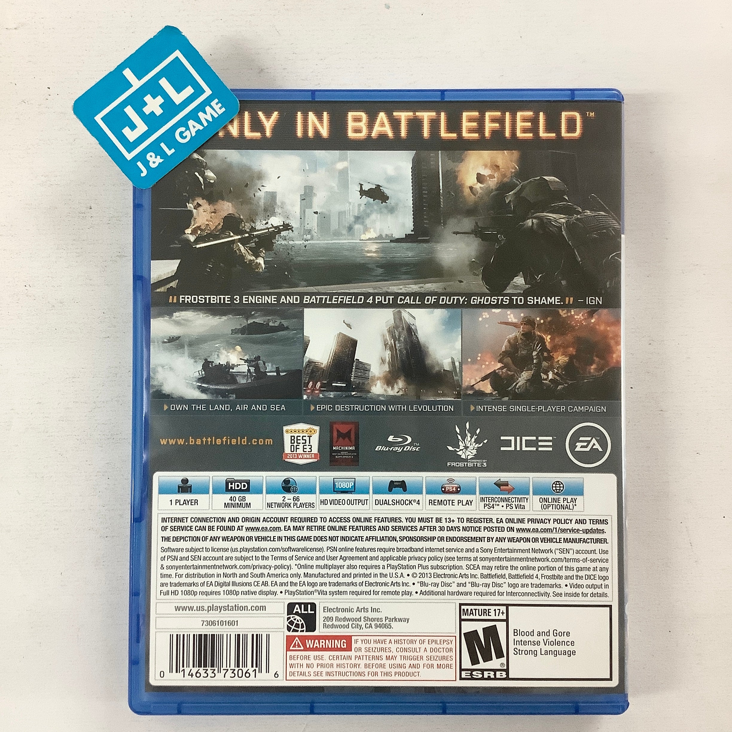 Battlefield 4 - (PS4) PlayStation 4 [Pre-Owned] | J&L Game
