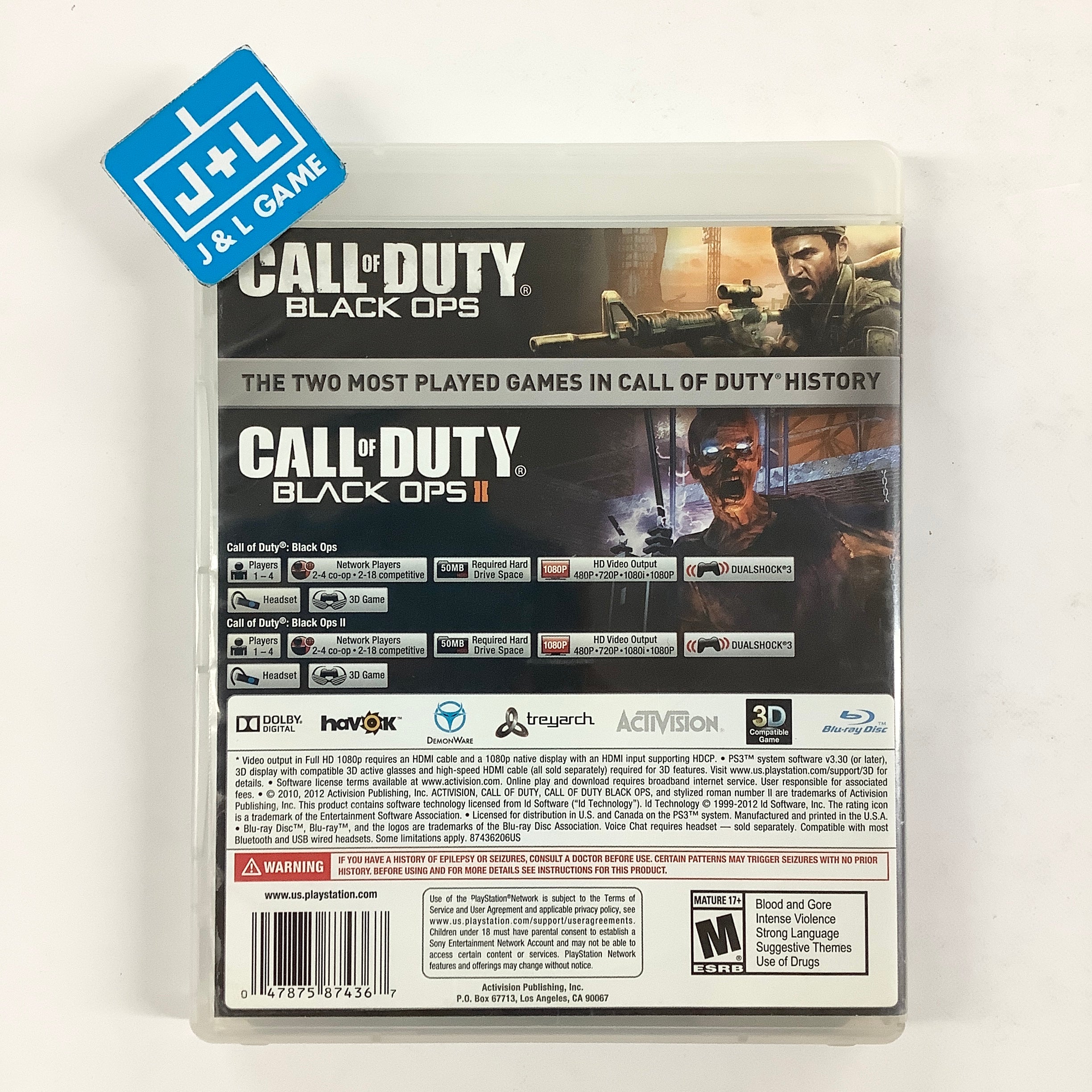 Call of Duty: Black Ops Combo Pack - (PS3) PlayStation 3 [Pre-Owned] Video Games Activision