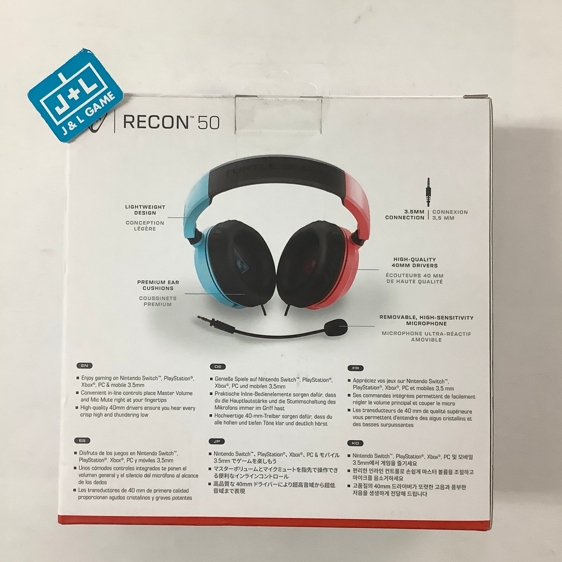 Turtle Beach Recon 50P Wired Gaming Headset (Red/Blue) - (NSW) Nintendo Switch ACCESSORIES Turtle Beach   